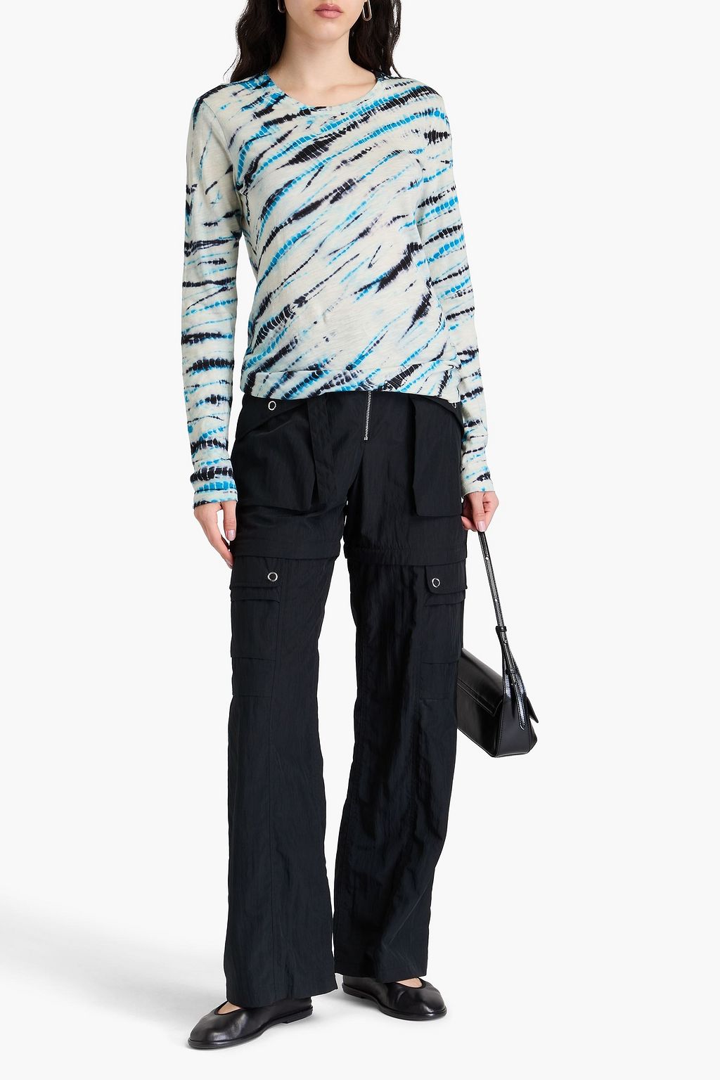 PROENZA SCHOULER Mia tie-dyed slub cotton-jersey top
