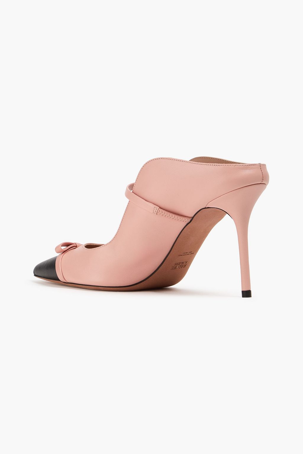 MALONE SOULIERS Blanca 85 bow-detailed leather mules