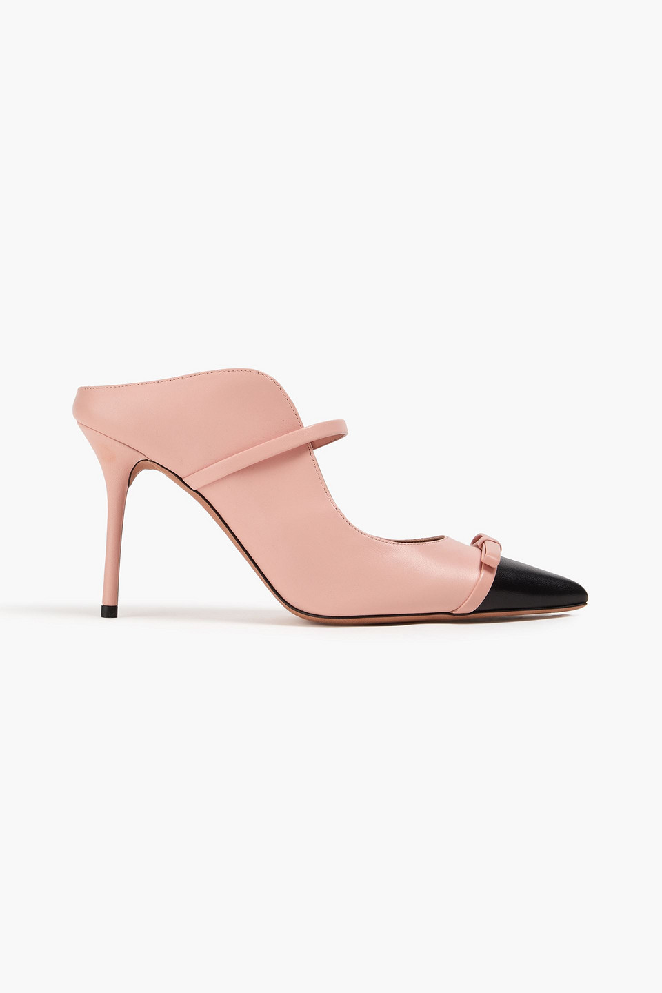 Malone Souliers Blanca Mules Aus Leder Mit Schleife In Rougefarben