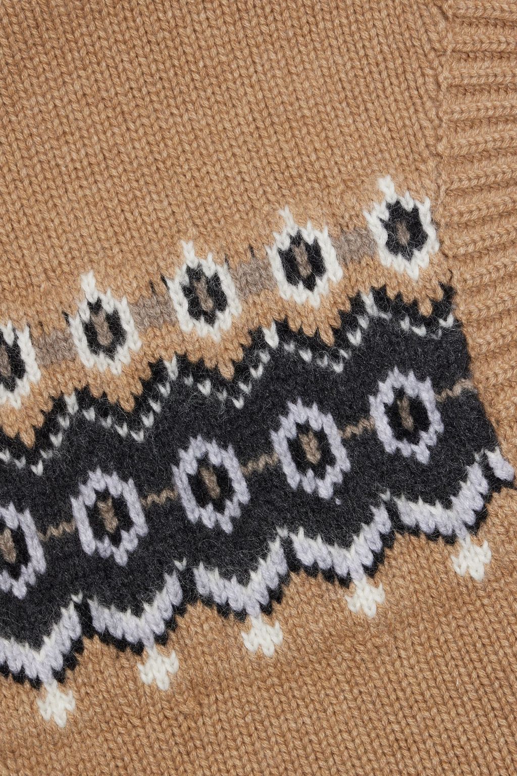 KHAITE Granada Fair Isle cashmere balaclava