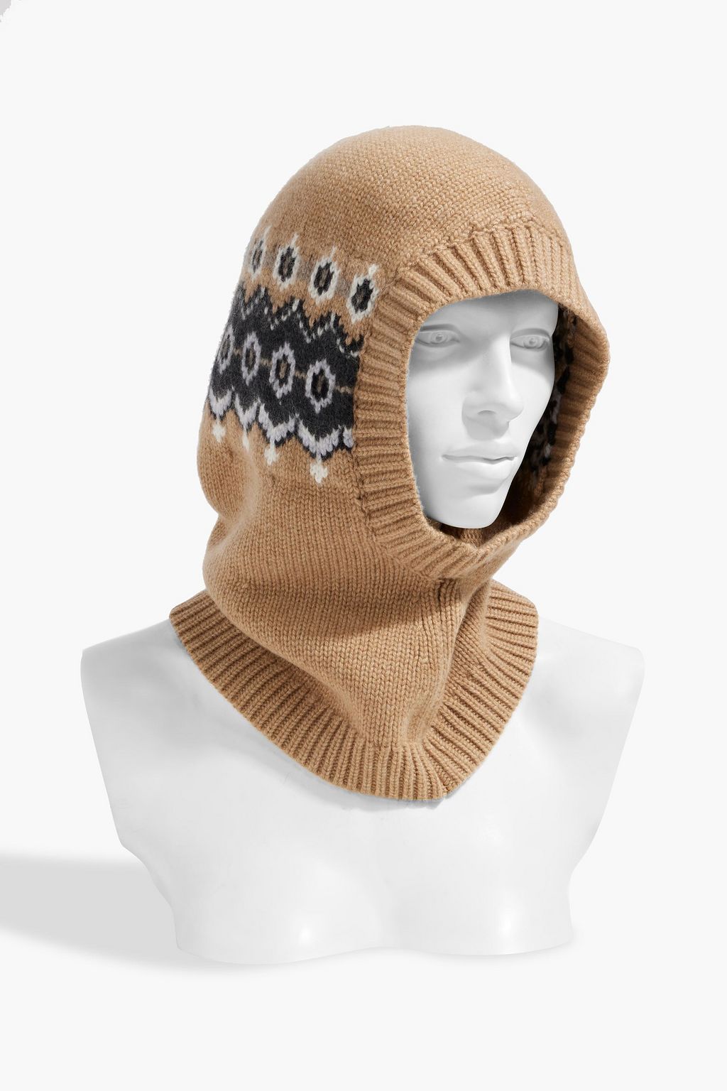 KHAITE Granada Fair Isle cashmere balaclava