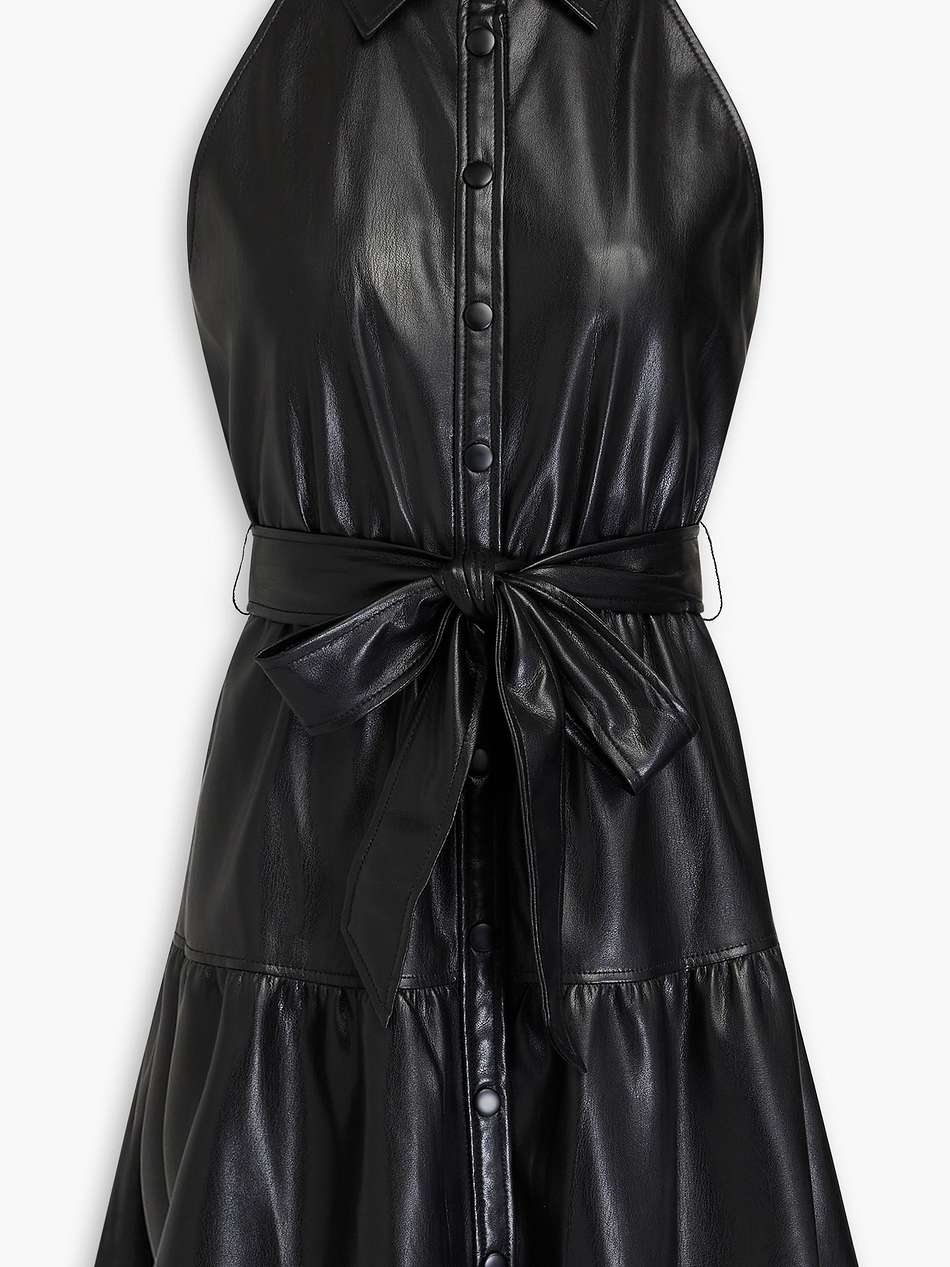 belted mini shirt dress