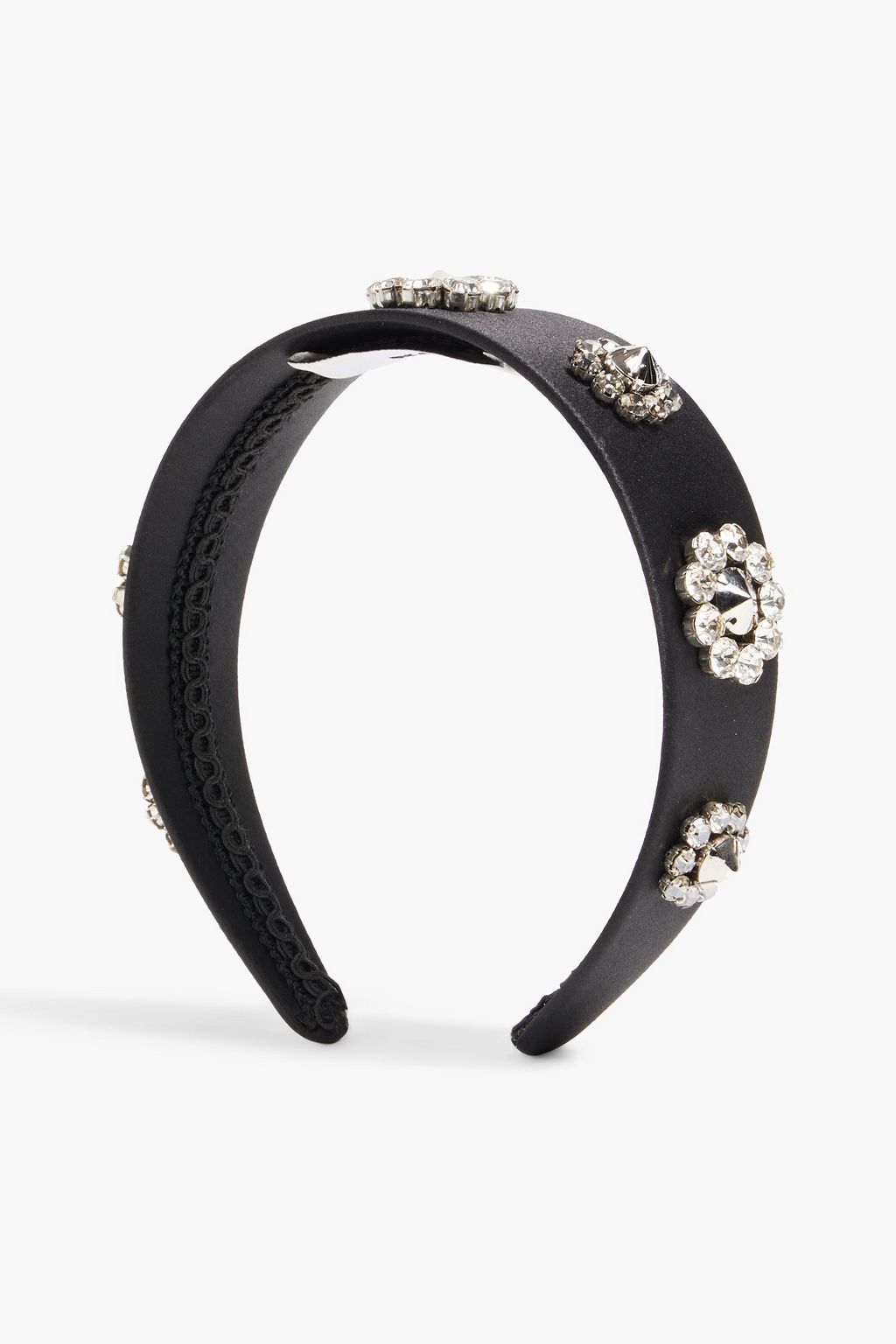 ERDEM Crystal-embellished silk-satin headband
