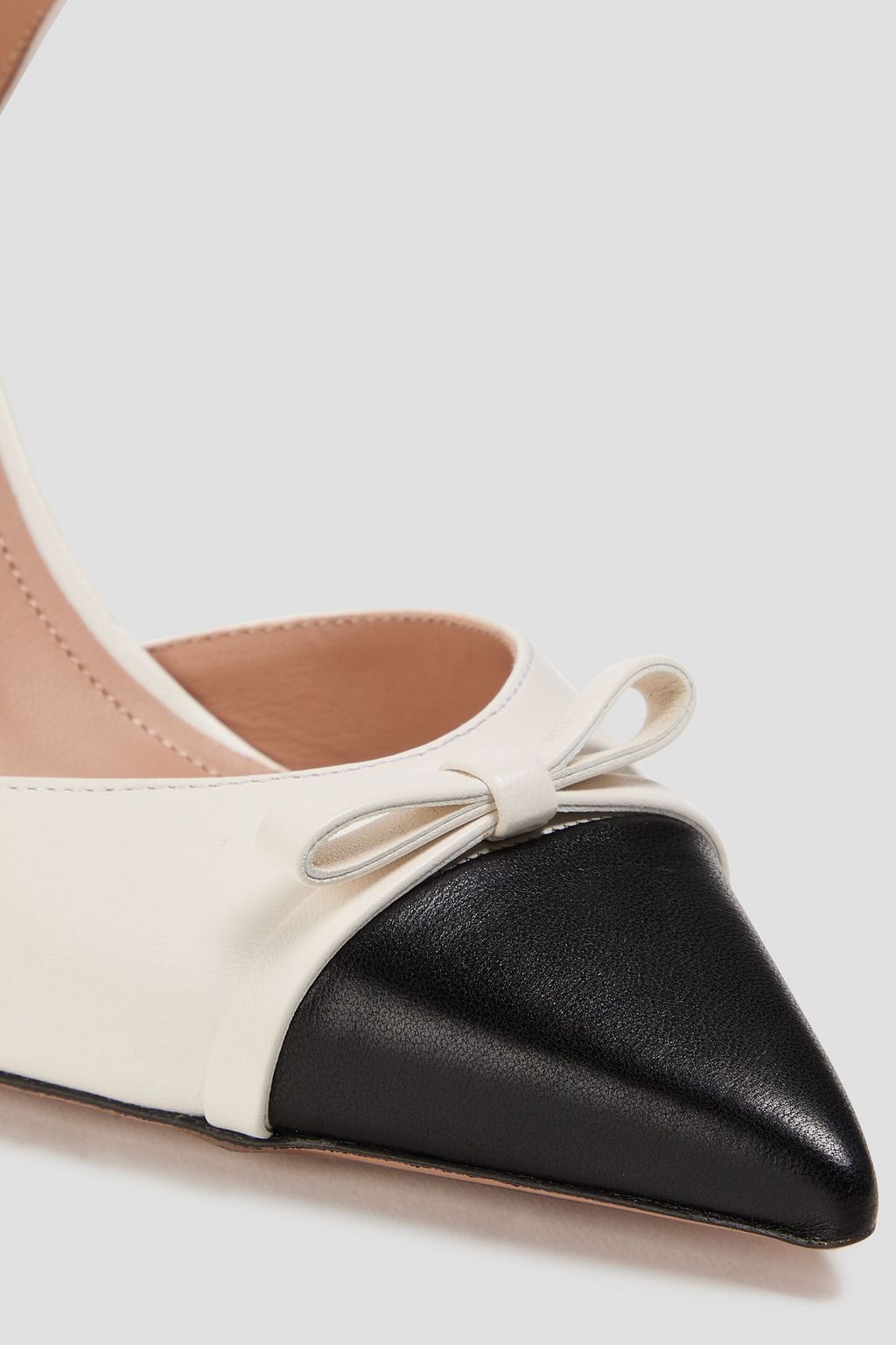 MALONE SOULIERS حذاء ميول Blythe مصنوع من الجلد ومزين بربطة على شكل فراشة