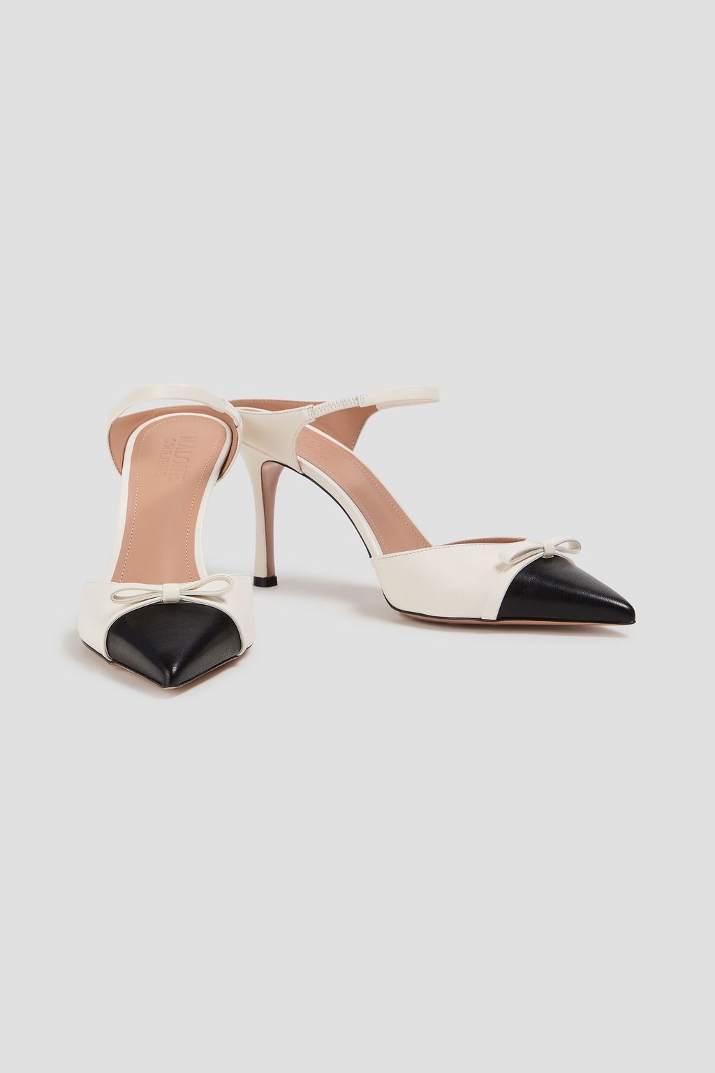 MALONE SOULIERS حذاء ميول Blythe مصنوع من الجلد ومزين بربطة على شكل فراشة
