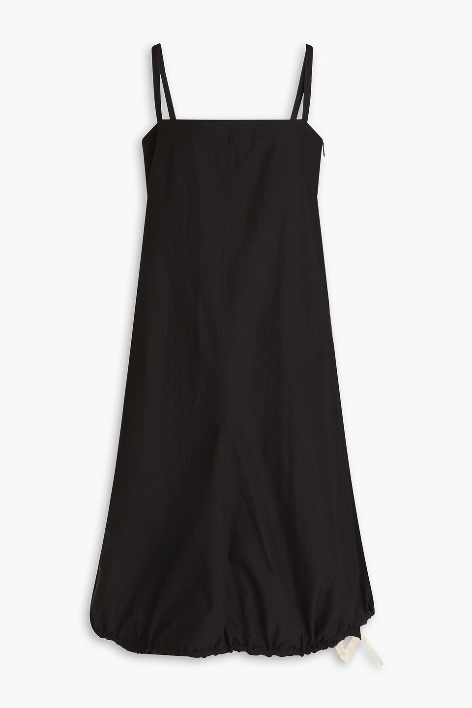 Proenza Schouler Crinkled Cotton-blend Poplin Dress In Black