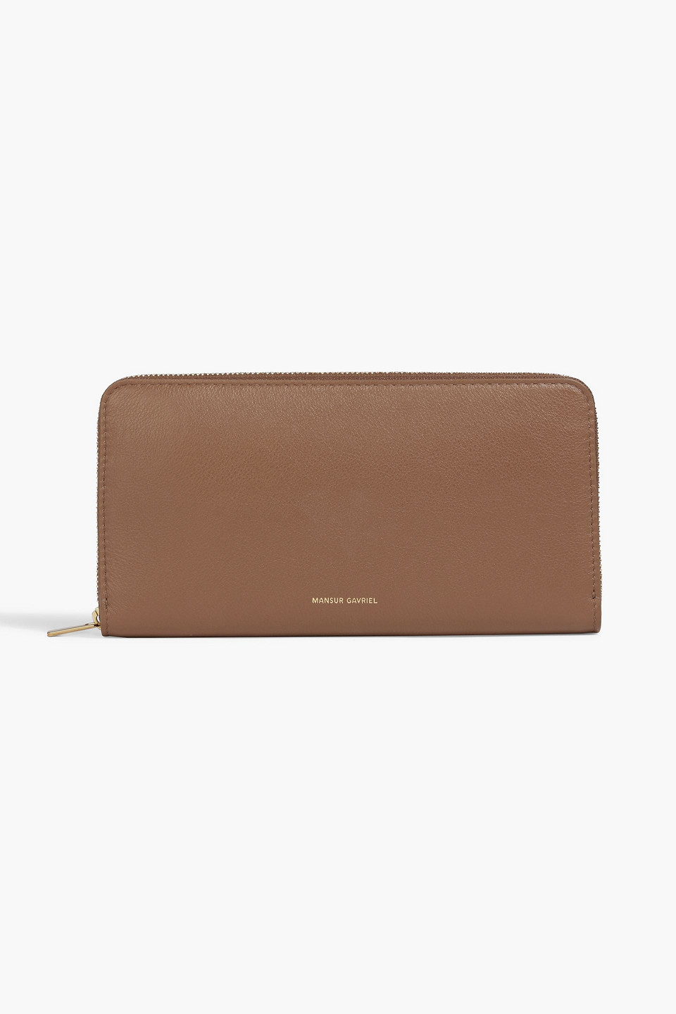 Mansur Gavriel Leather Continental Wallet In Light Brown
