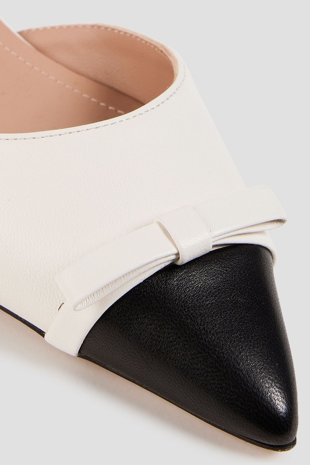 MALONE SOULIERS 블라이드 보우 디테일 가죽 슬리퍼