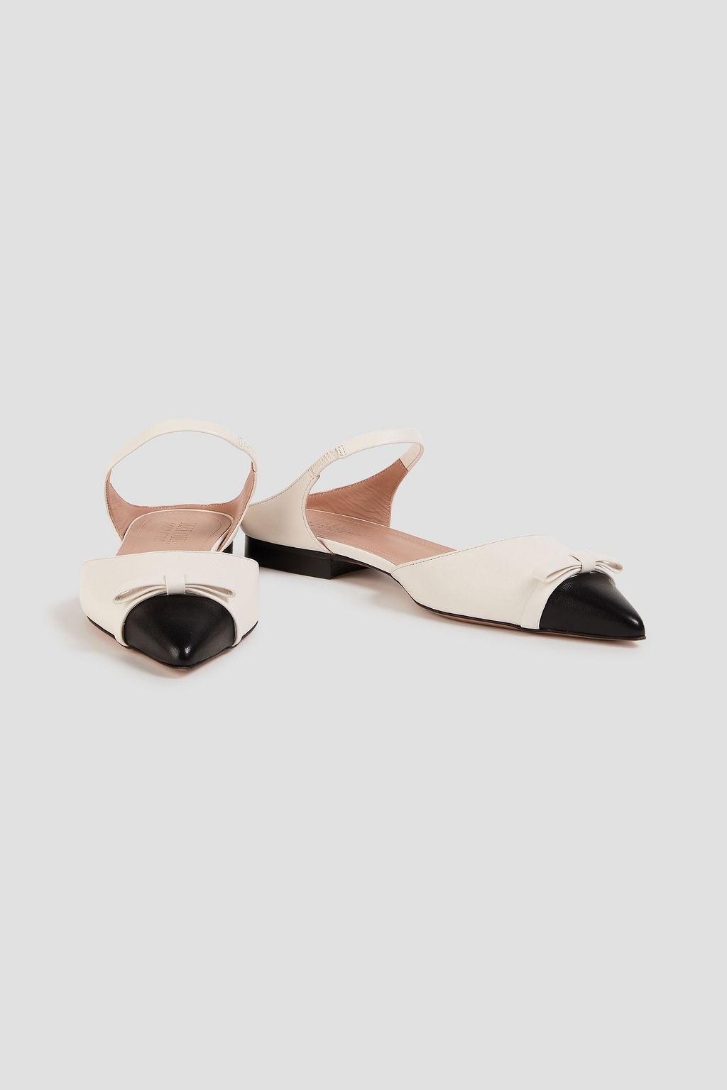 MALONE SOULIERS 블라이드 보우 디테일 가죽 슬리퍼