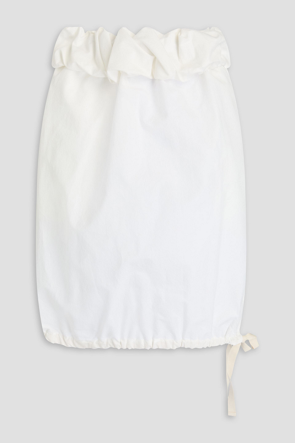 PROENZA SCHOULER HAYLEY GATHERED COTTON-BLEND POPLIN MINI SKIRT