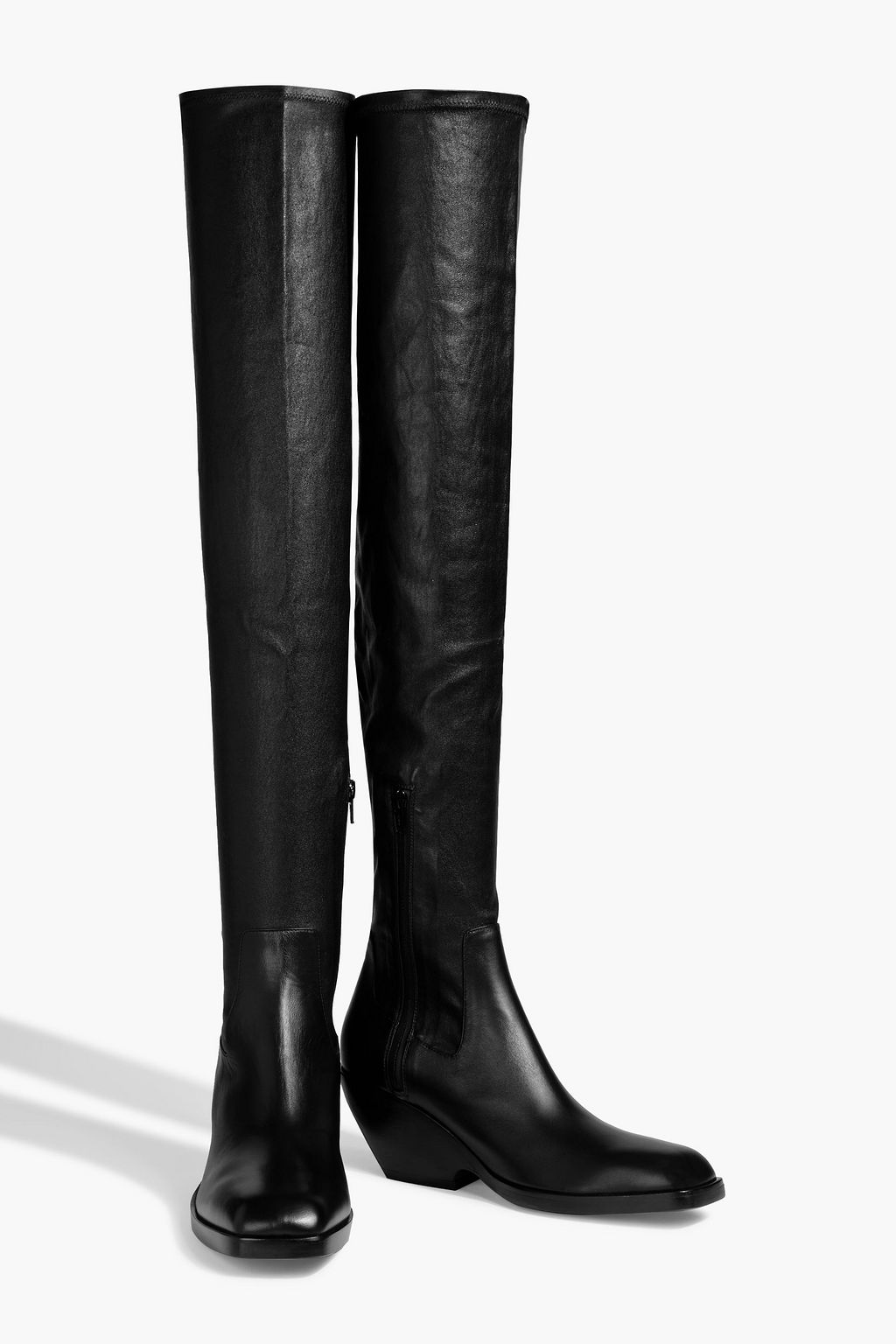 KHAITE Hooper leather over-the-knee boots