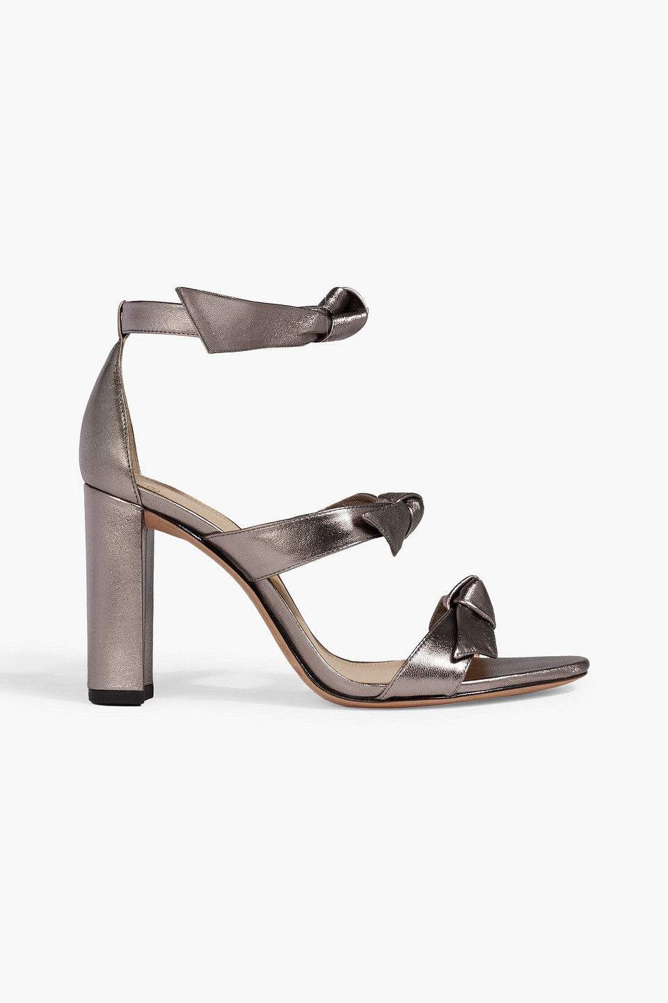 Lolita bow-detailed metallic leather sandals