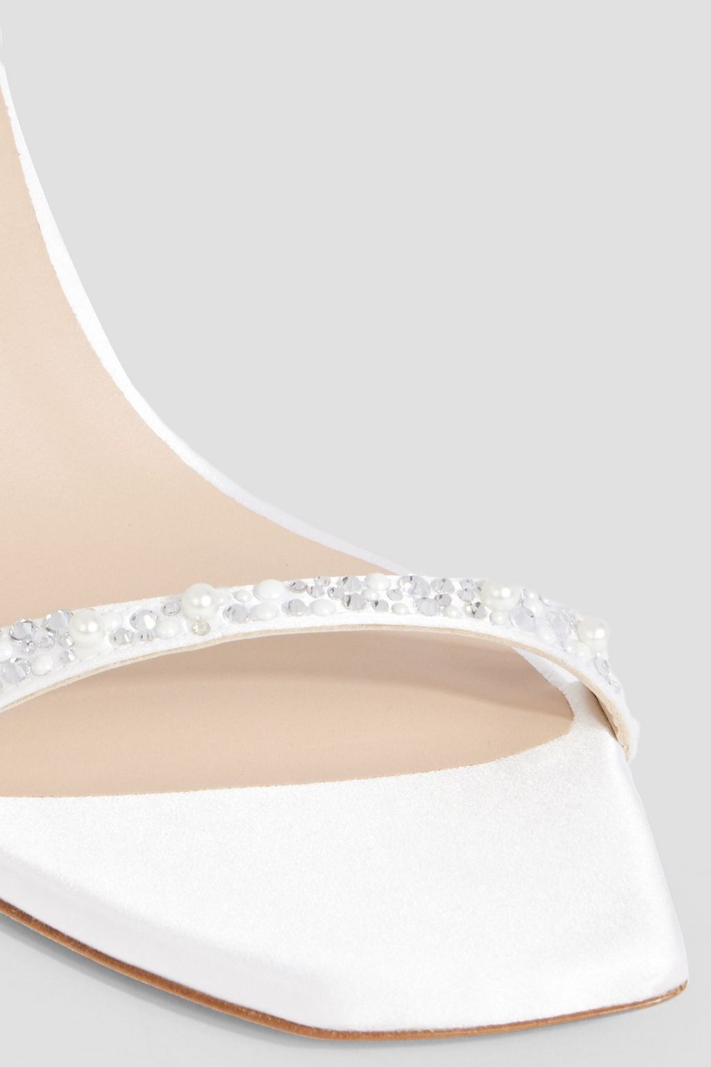 STUART WEITZMAN Royale Pearl 75 サテン ミュール