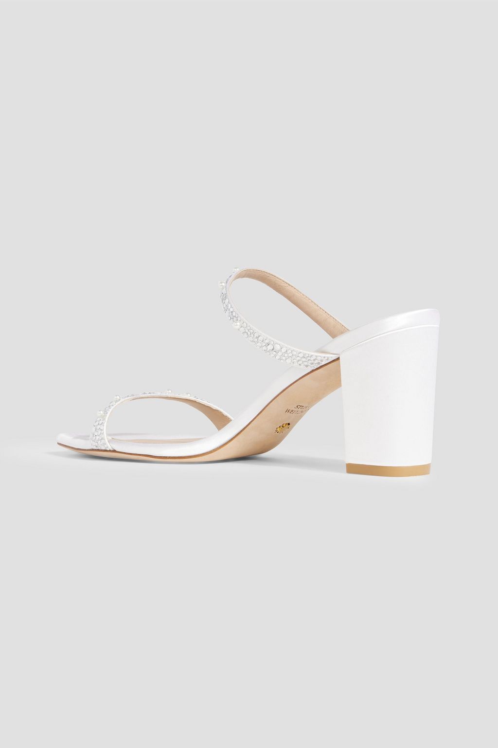 STUART WEITZMAN Royale Pearl 75 サテン ミュール
