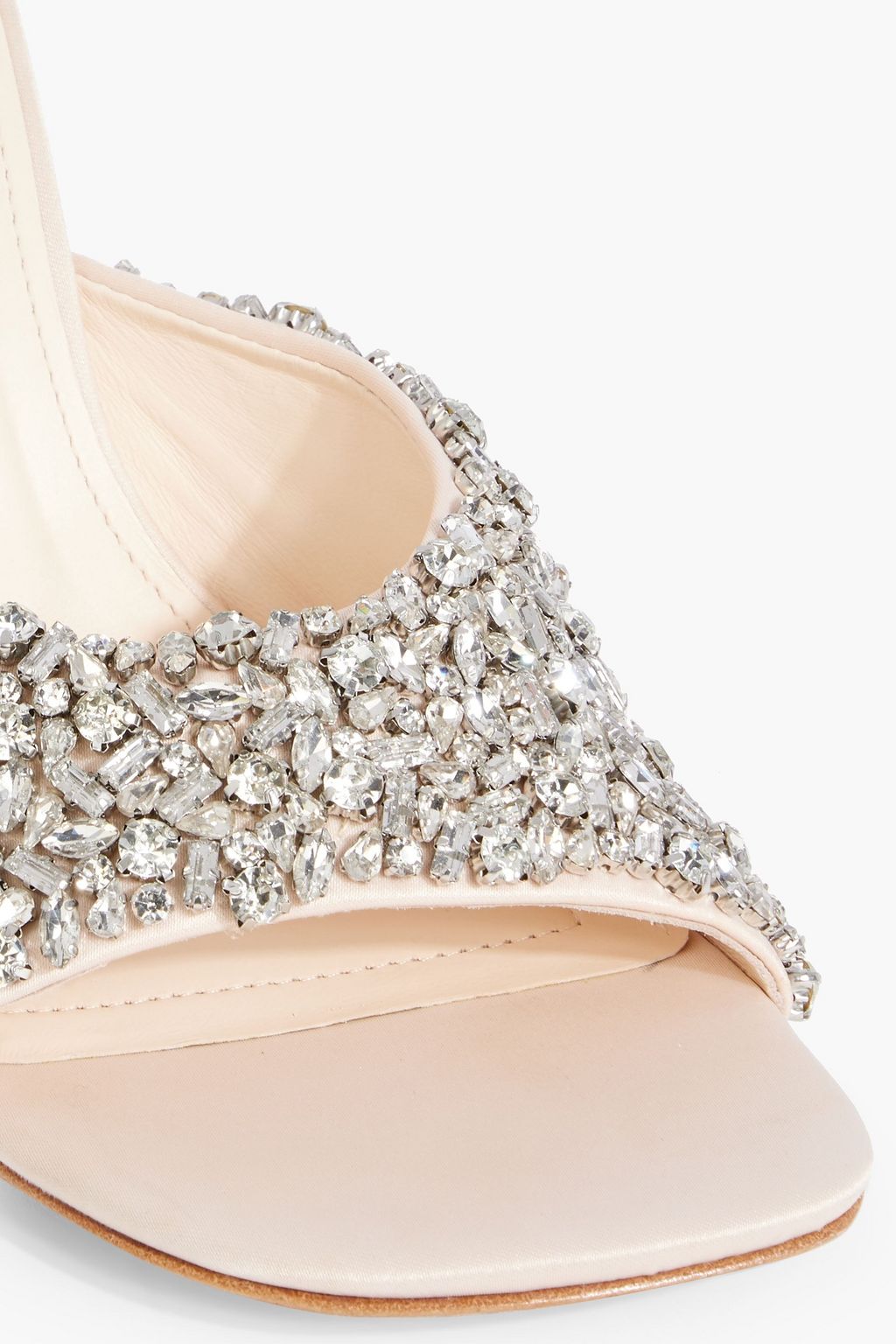 SIMKHAI Max crystal-embellished satin mules