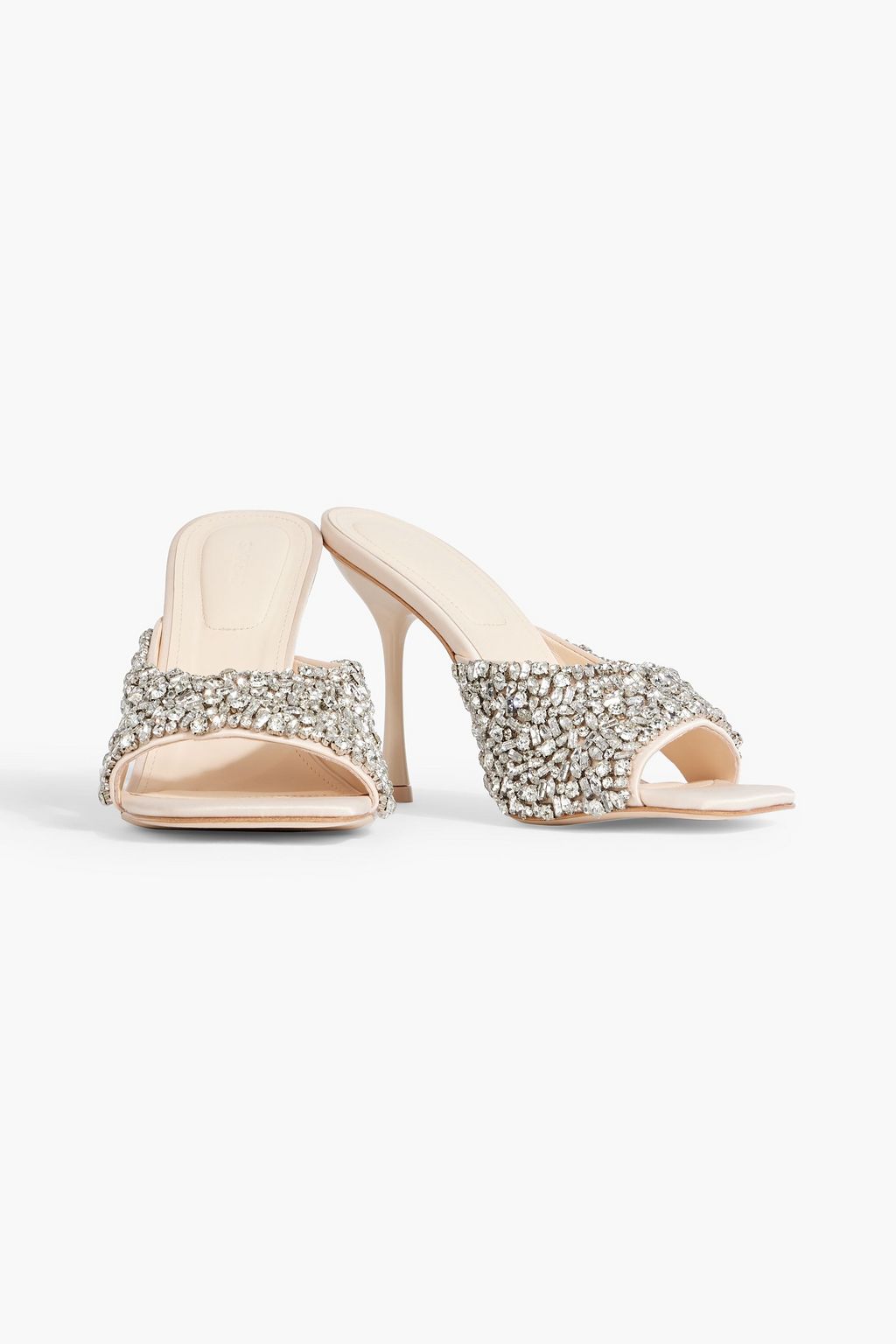 SIMKHAI Max crystal-embellished satin mules