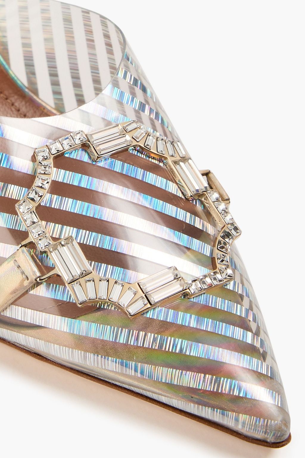 MALONE SOULIERS حذاء ميول Missy من مادة PVC بلون متقزّح مزين بالكريستال