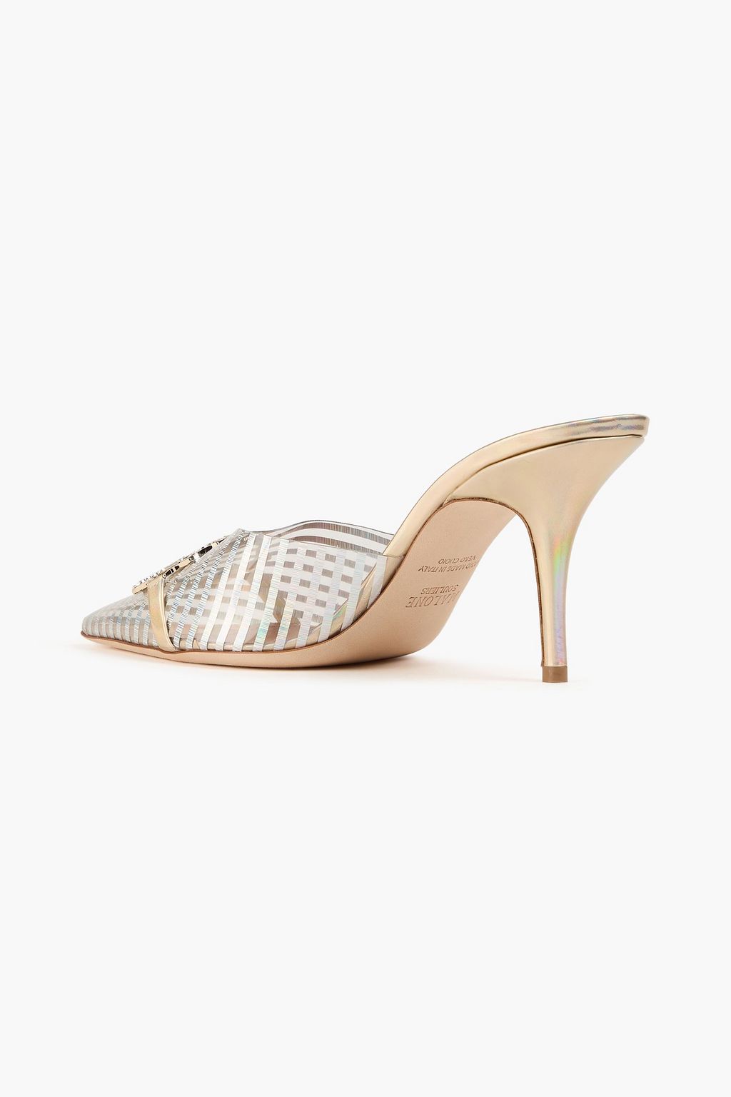 MALONE SOULIERS حذاء ميول Missy من مادة PVC بلون متقزّح مزين بالكريستال