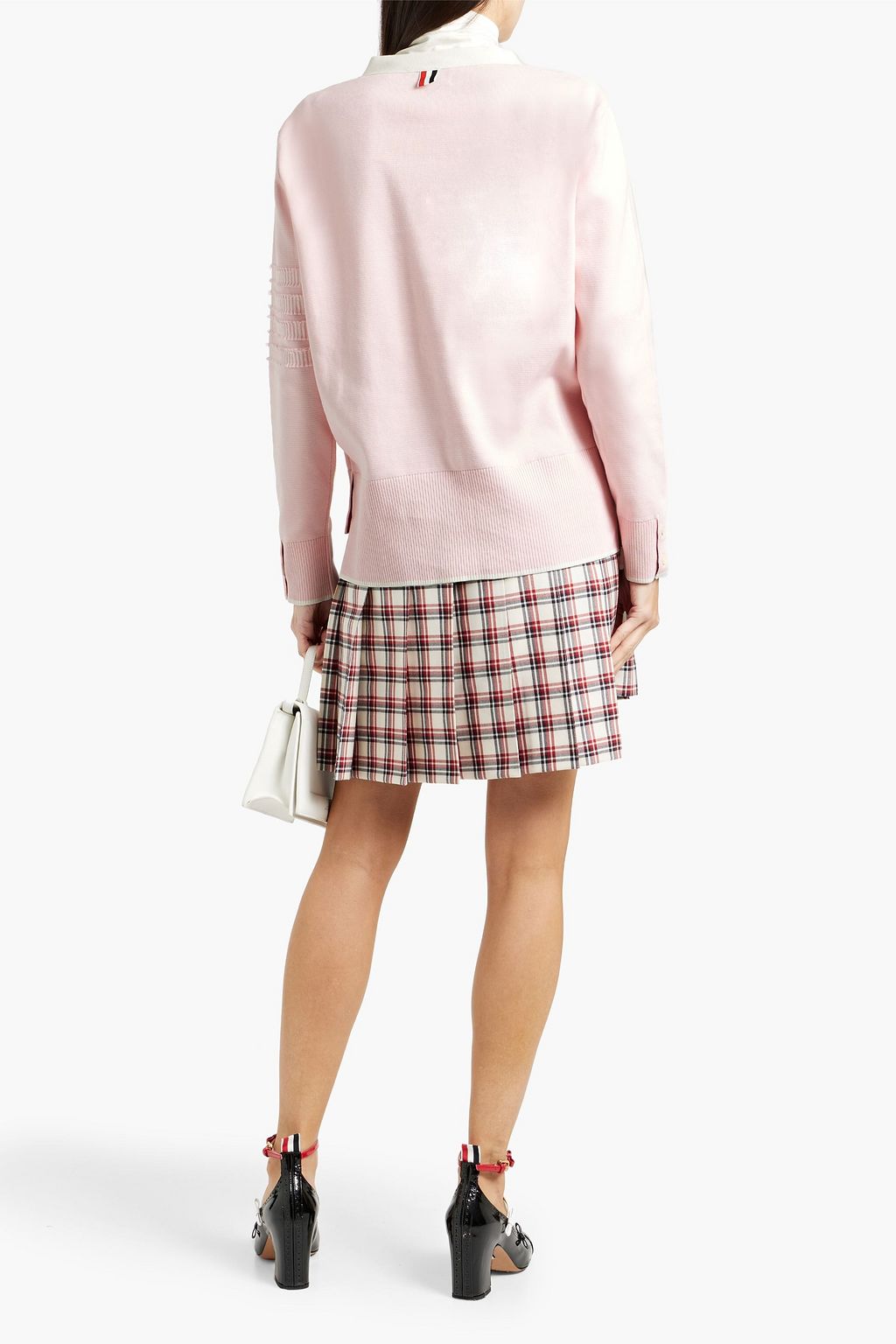 THOM BROWNE Striped cotton cardigan