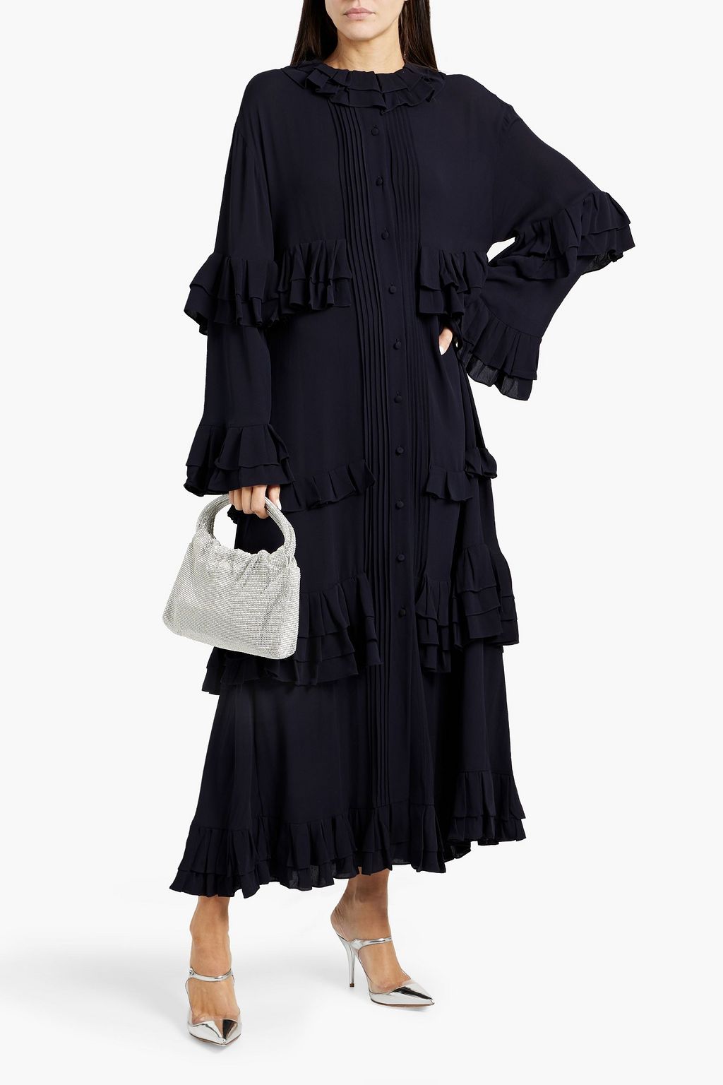VALENTINO GARAVANI Ruffled silk-chiffon maxi dress