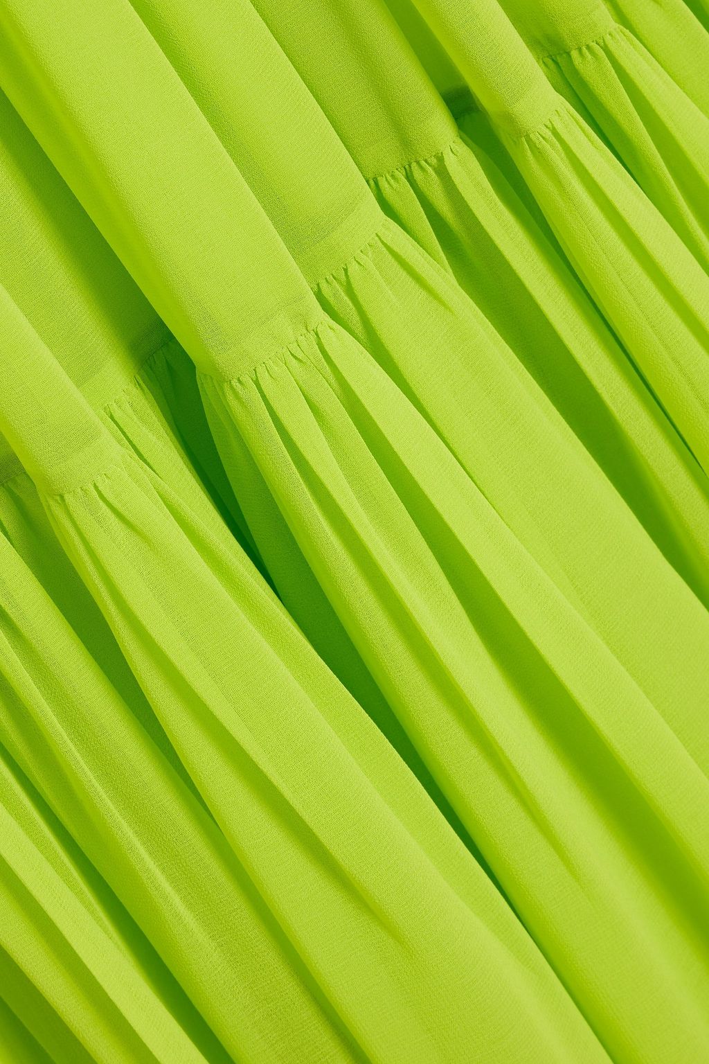 VALENTINO GARAVANI Tiered chiffon maxi skirt