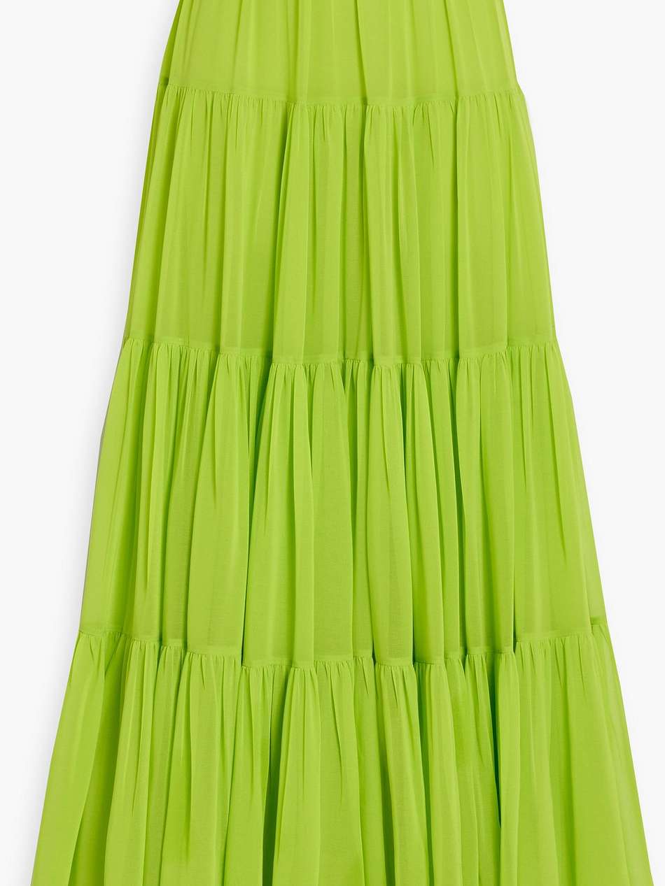 tiered chiffon maxi skirt