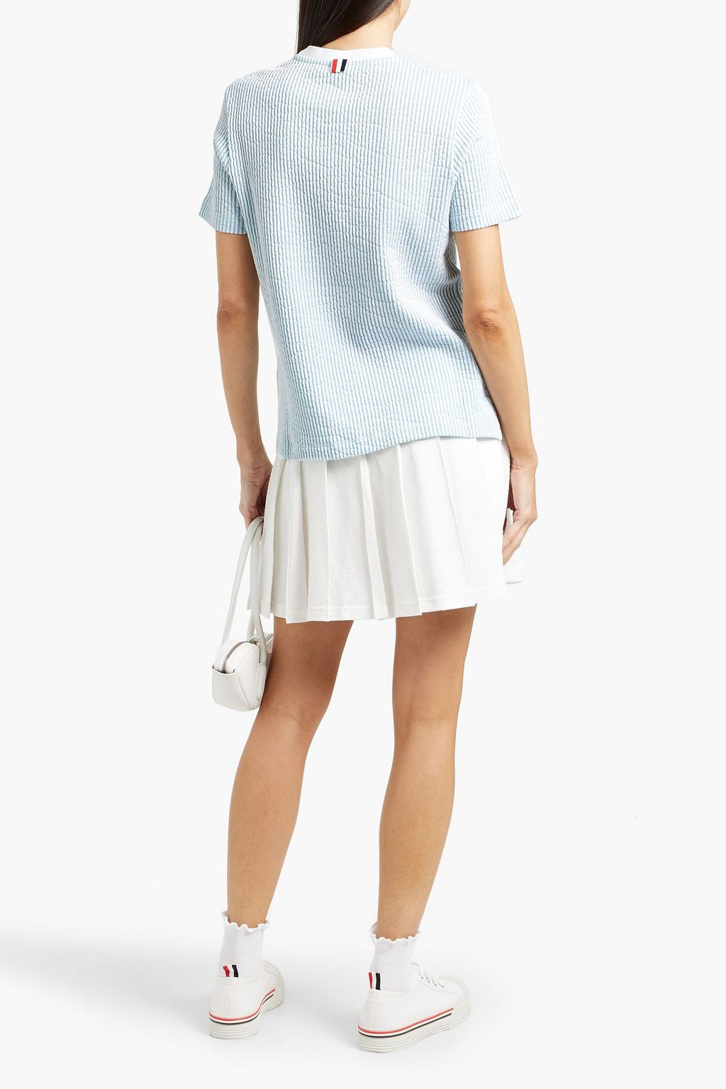 THOM BROWNE Ribbed cotton top