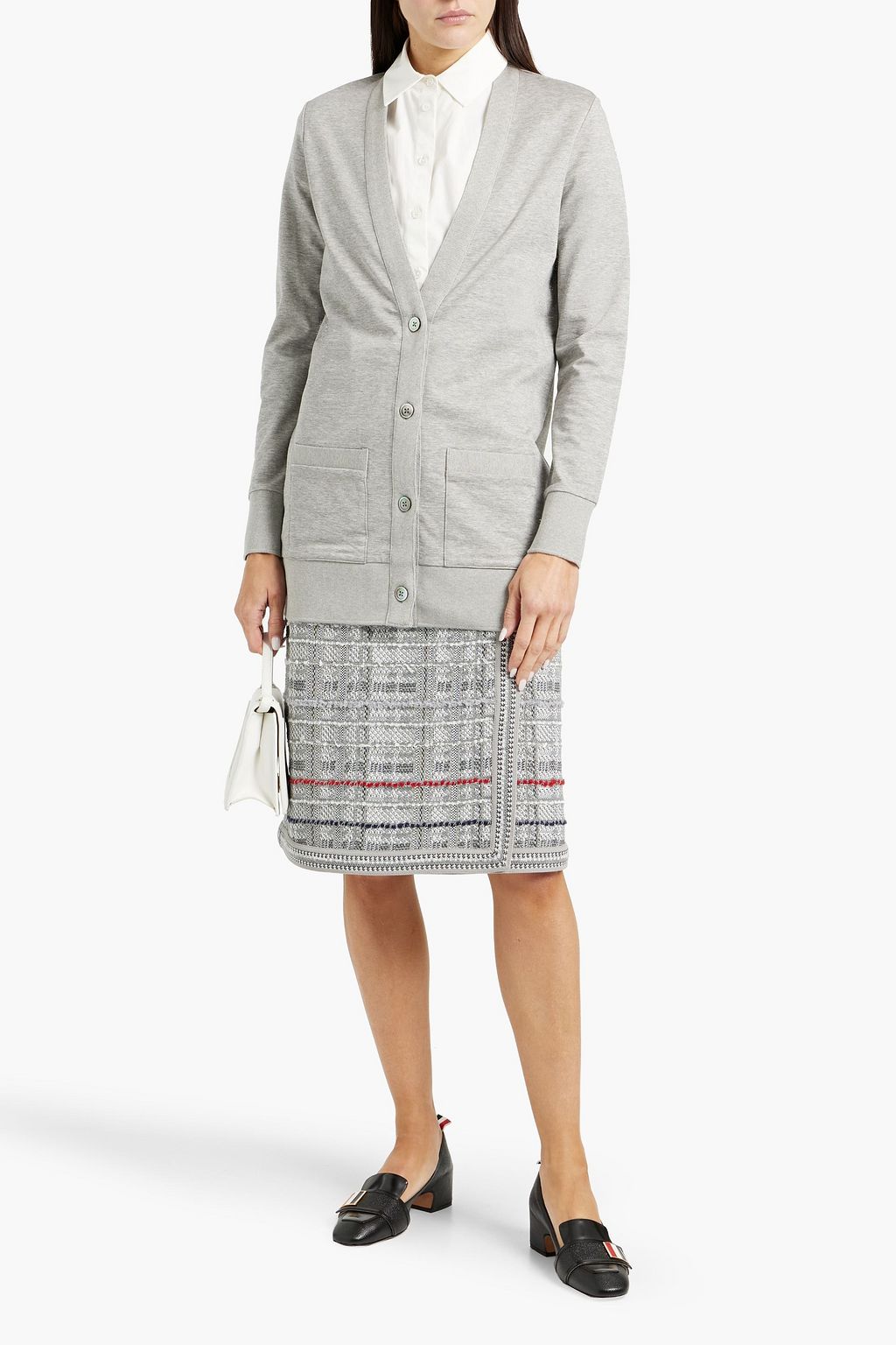 THOM BROWNE Cotton-jersey cardigan