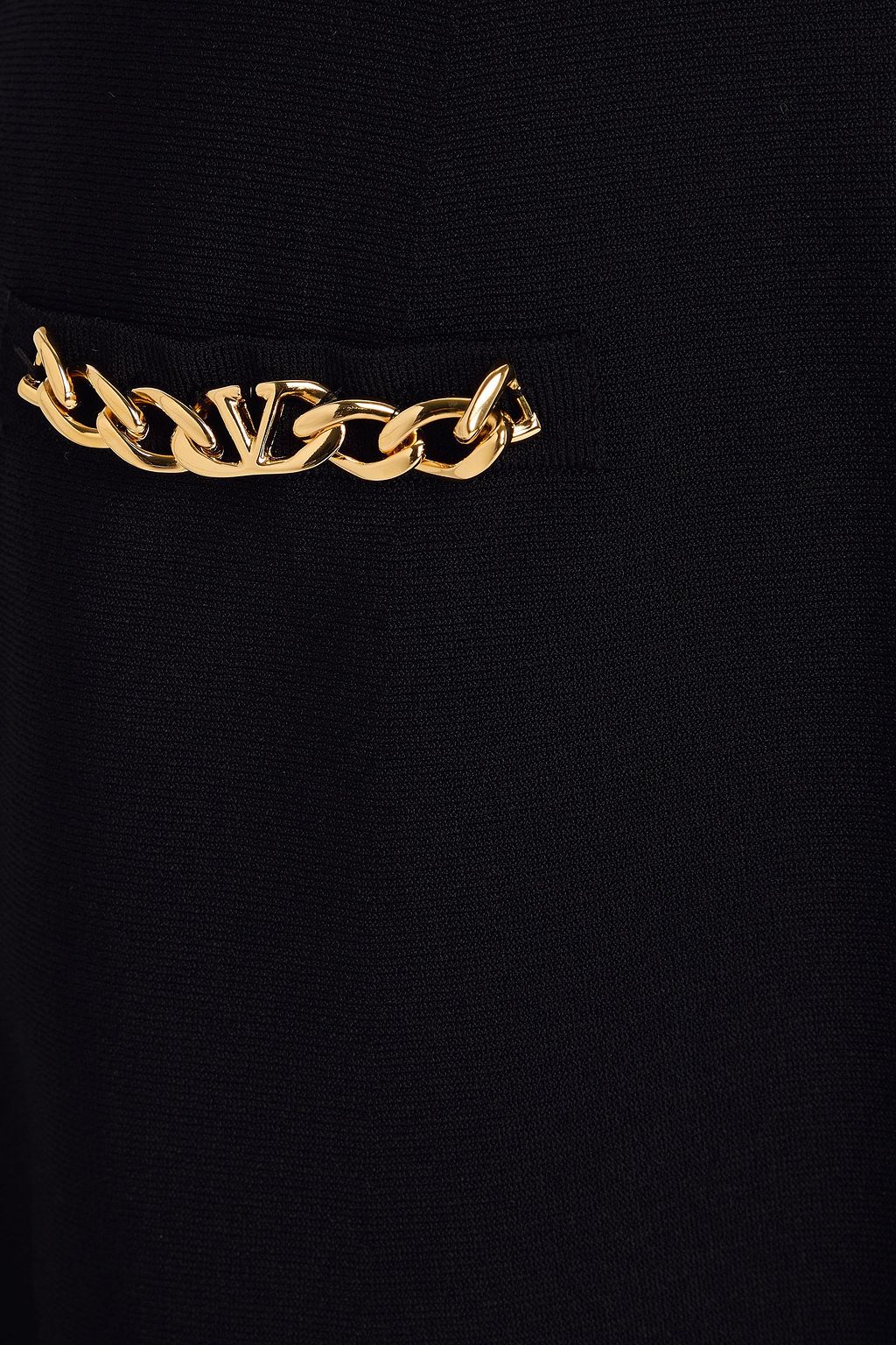 VALENTINO GARAVANI Embellished two-tone stretch-knit mini dress