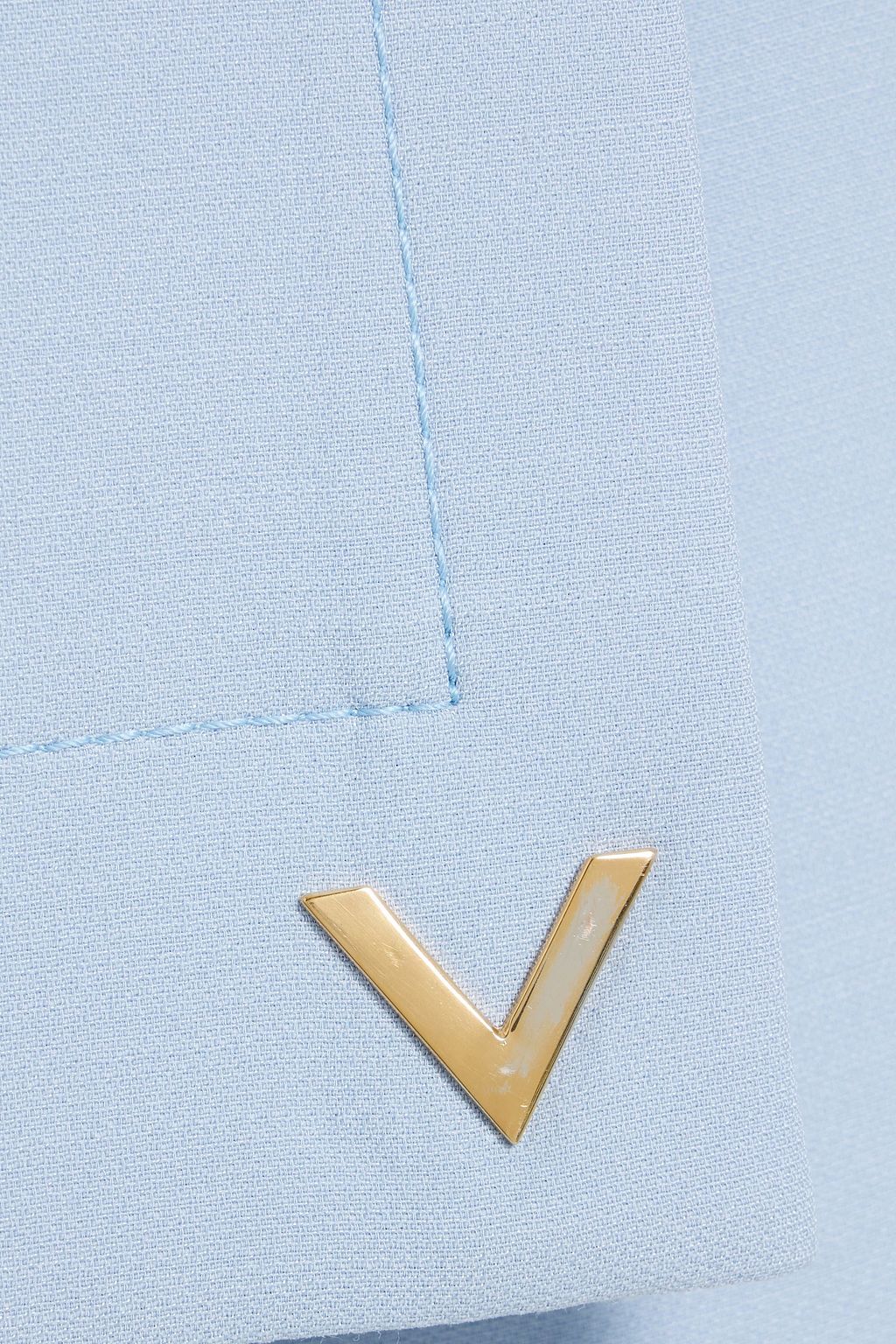 VALENTINO GARAVANI Skirt-effect wool and silk-blend crepe shorts