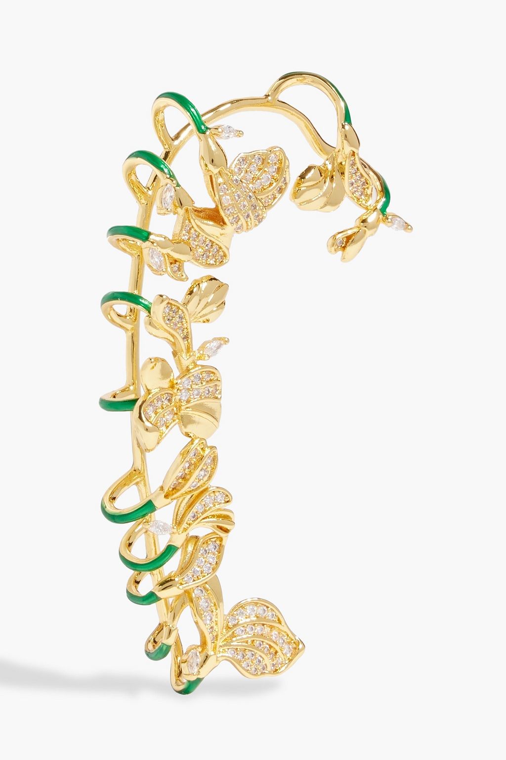 ZIMMERMANN Gold-tone, enamel and crystal ear cuff