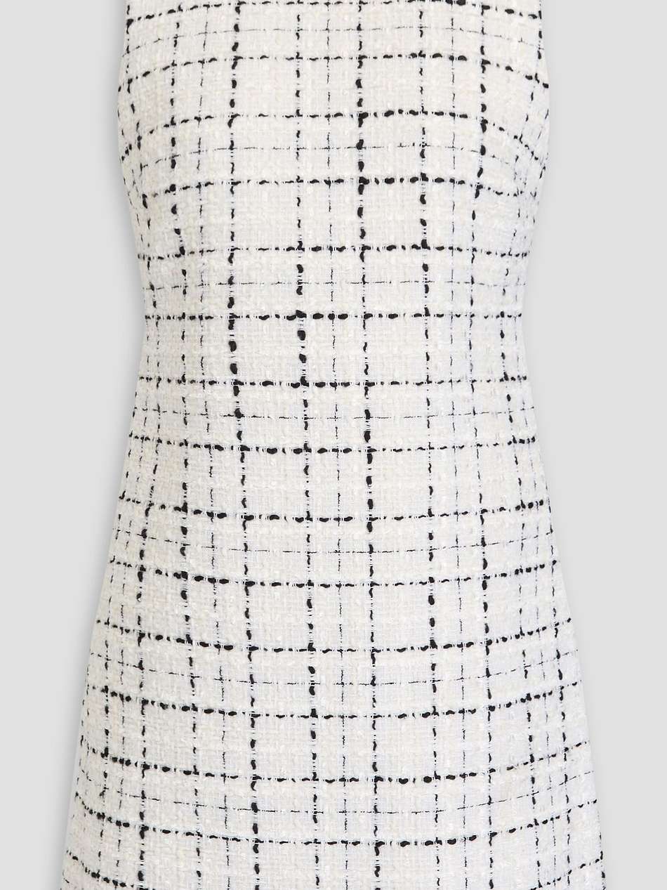 checked tweed mini dress