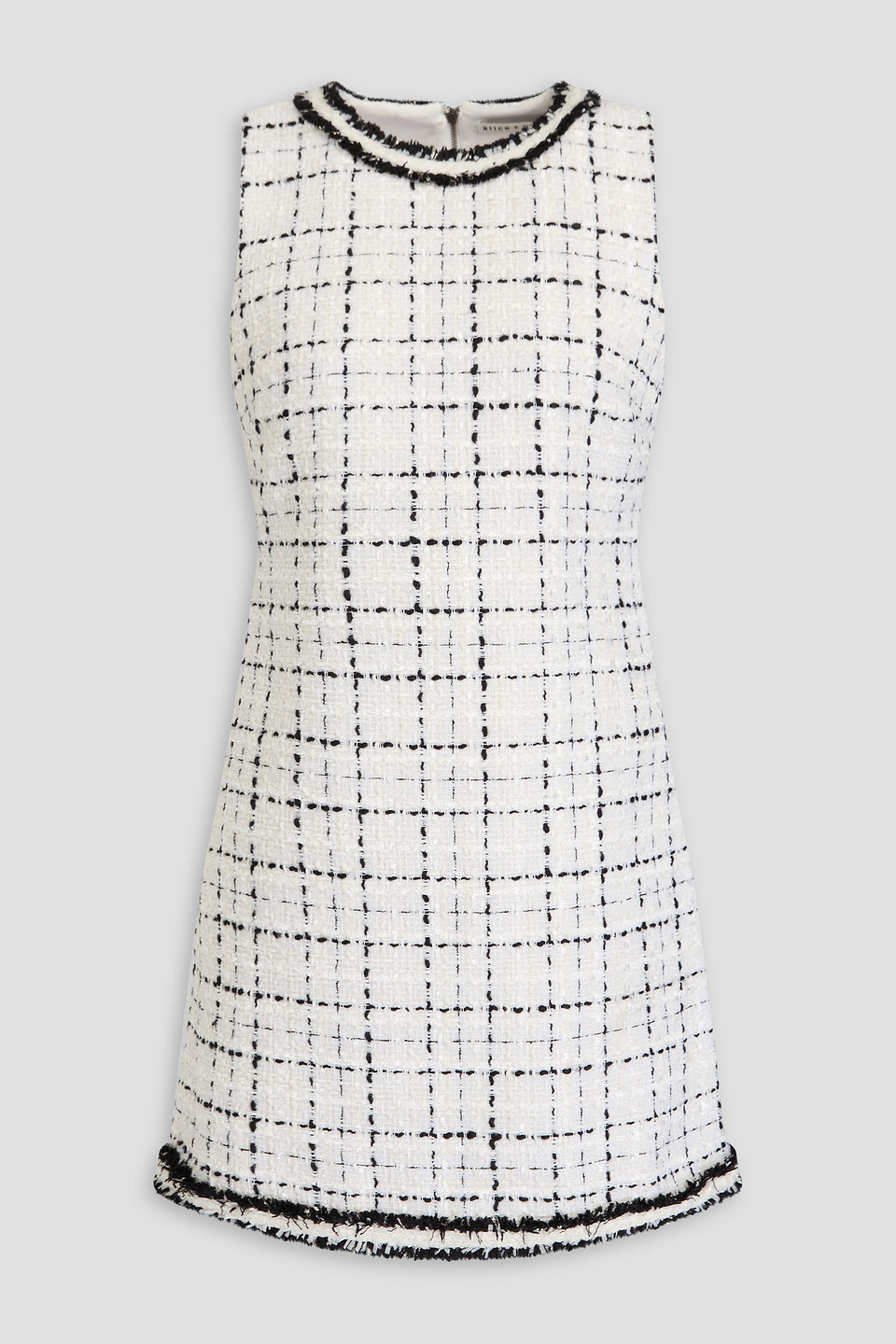 Alice And Olivia Coley Mini Dress In Off-white