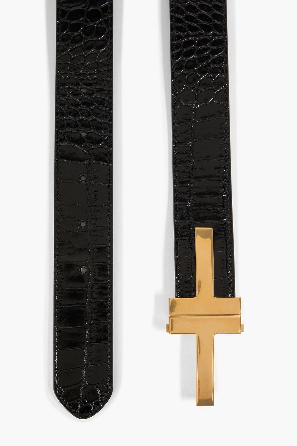 TOM FORD Gürtel aus Leder mit Krokodileffekt