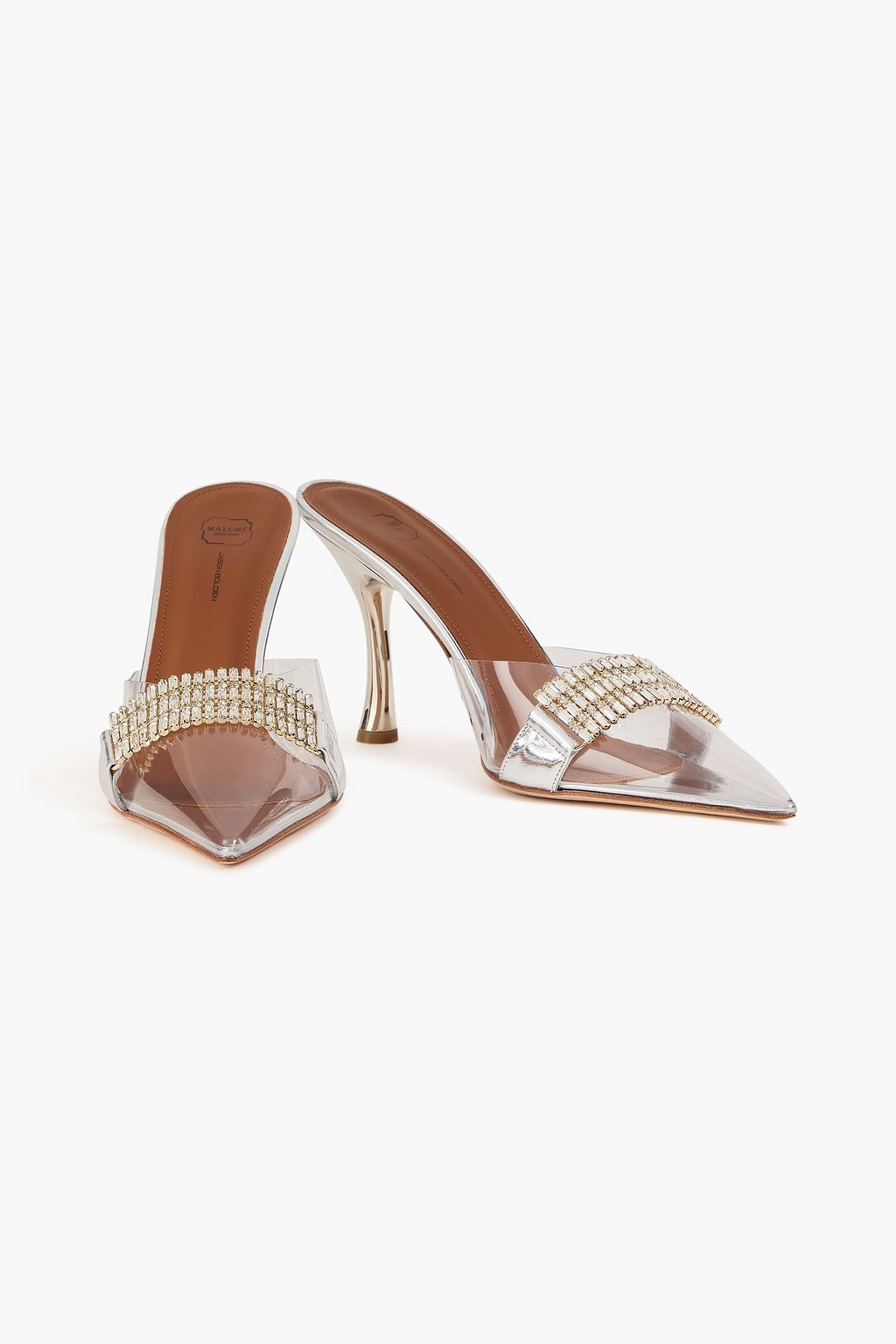 MALONE SOULIERS Joelle crystal-embellished PVC mules