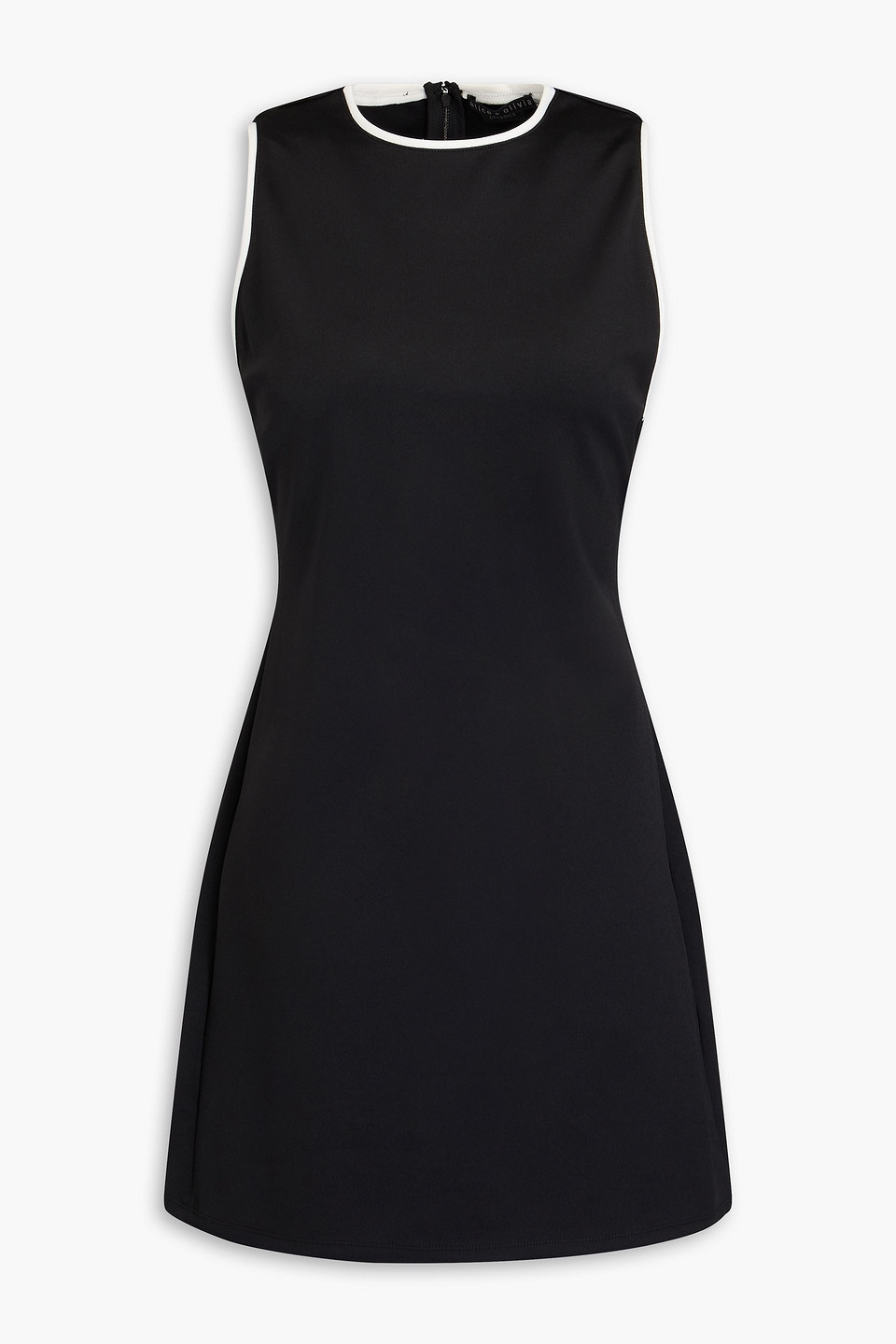 Alice And Olivia Stretch-jersey Mini Dress In Black