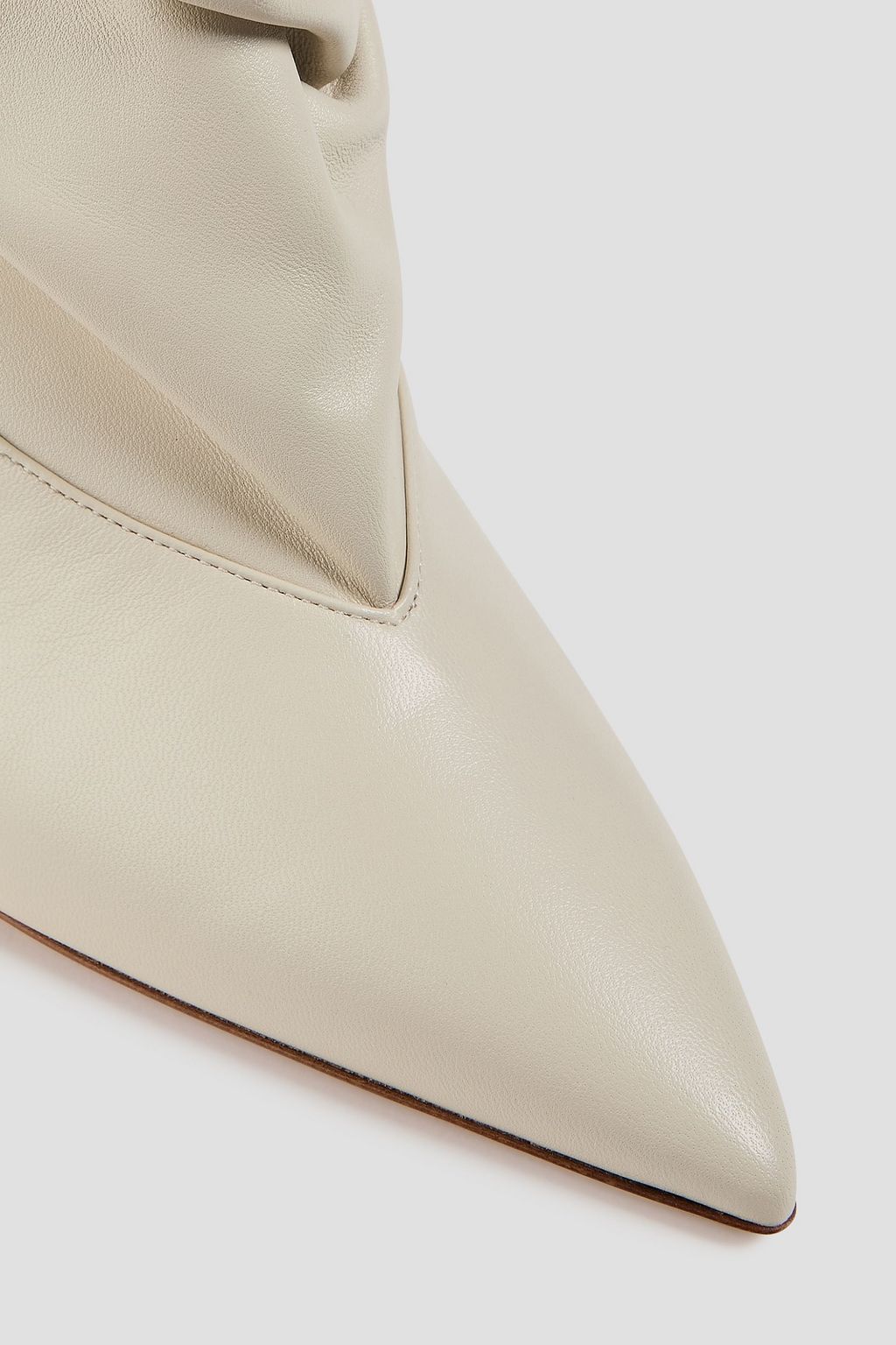MALONE SOULIERS بوت بطول الكاحل Frances من الجلد مع ثنيات