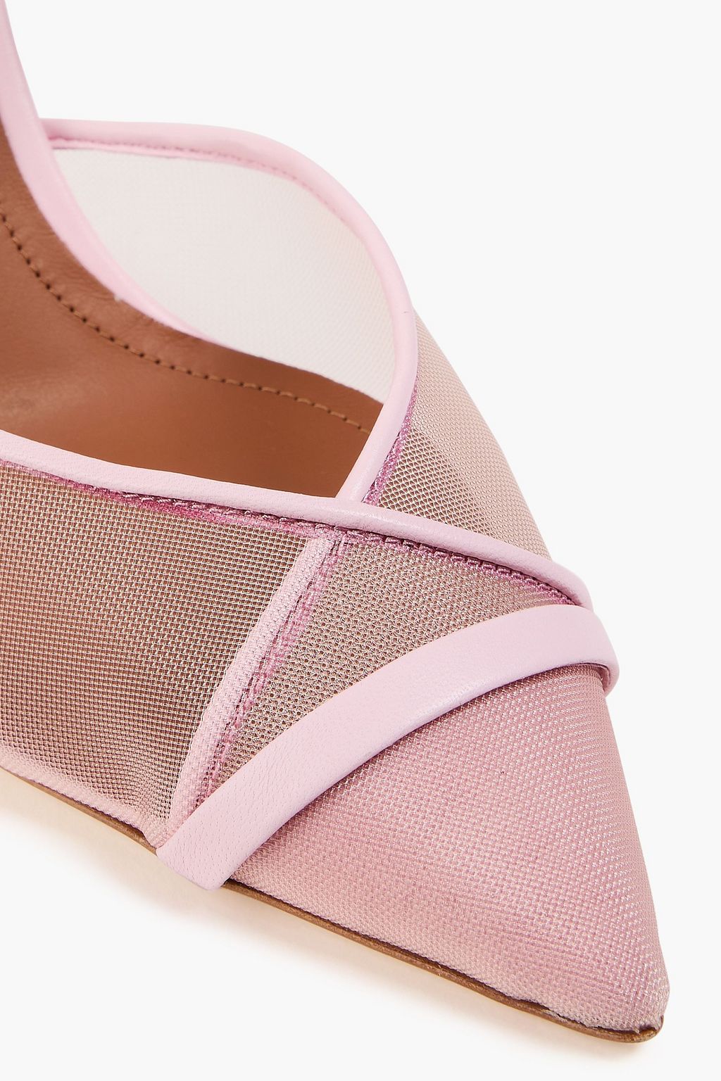 MALONE SOULIERS Clio metallic mesh and leather mules
