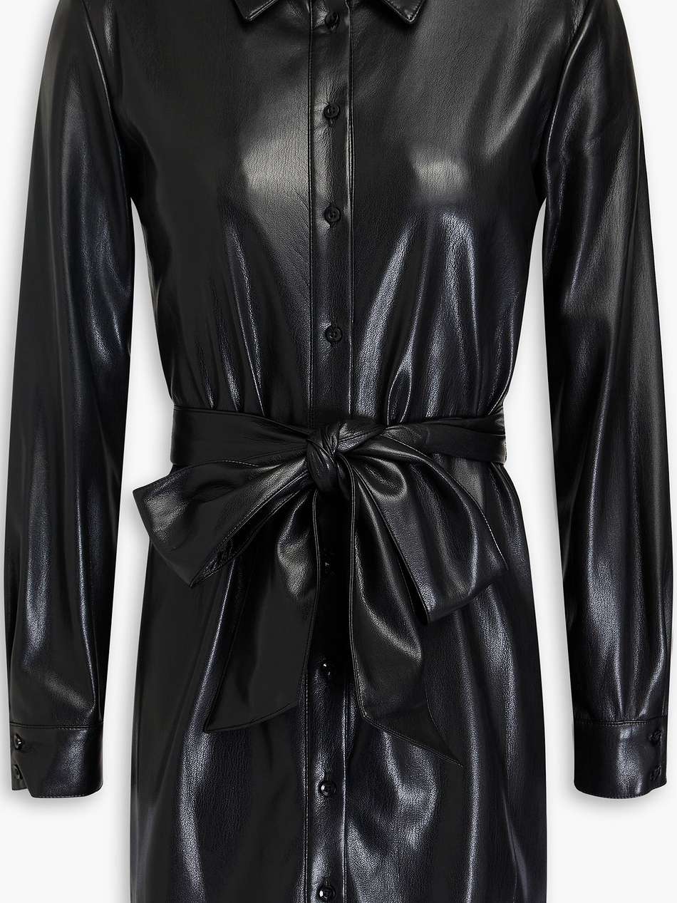 belted mini shirt dress