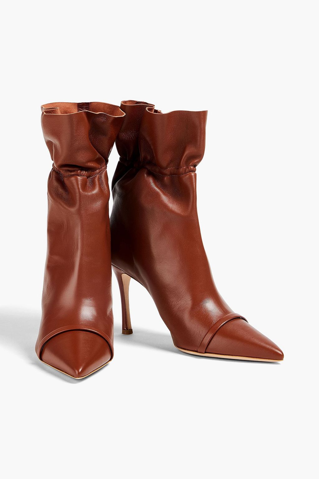MALONE SOULIERS Fallon gathered leather ankle boots