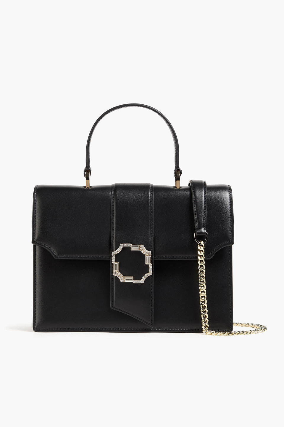Malone Souliers Audrey Tote Bag Aus Leder Mit Kristallverzierung In Schwarz