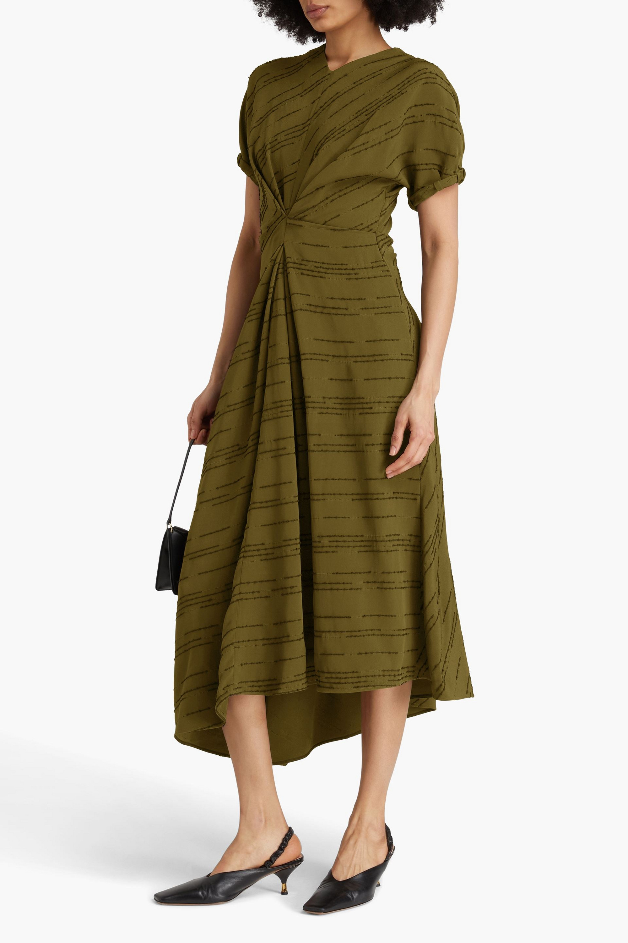Proenza Schouler Vivienne striped jacquard midi dress