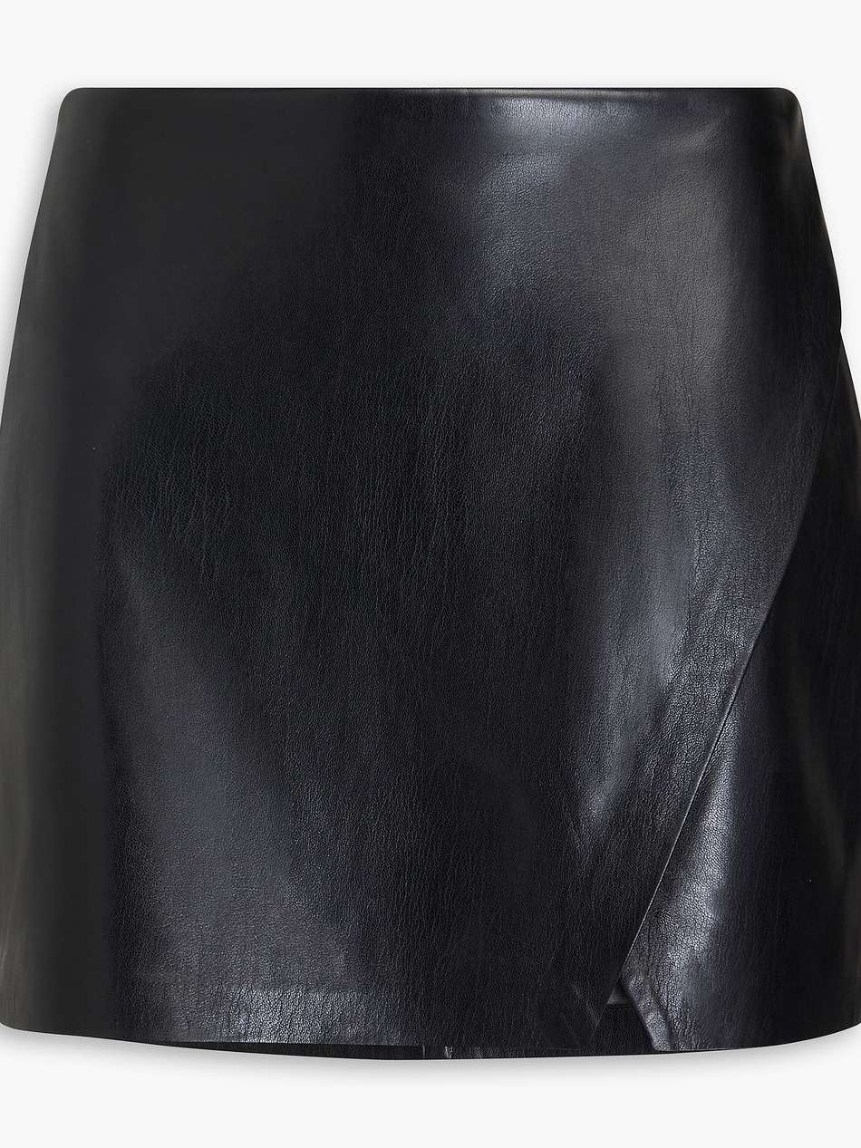 wrap-effect mini skirt