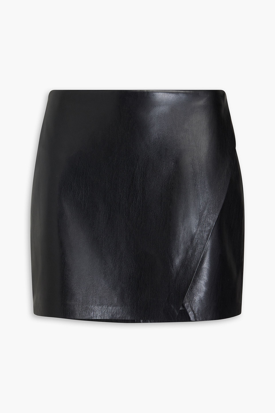 Wrap-effect mini skirt