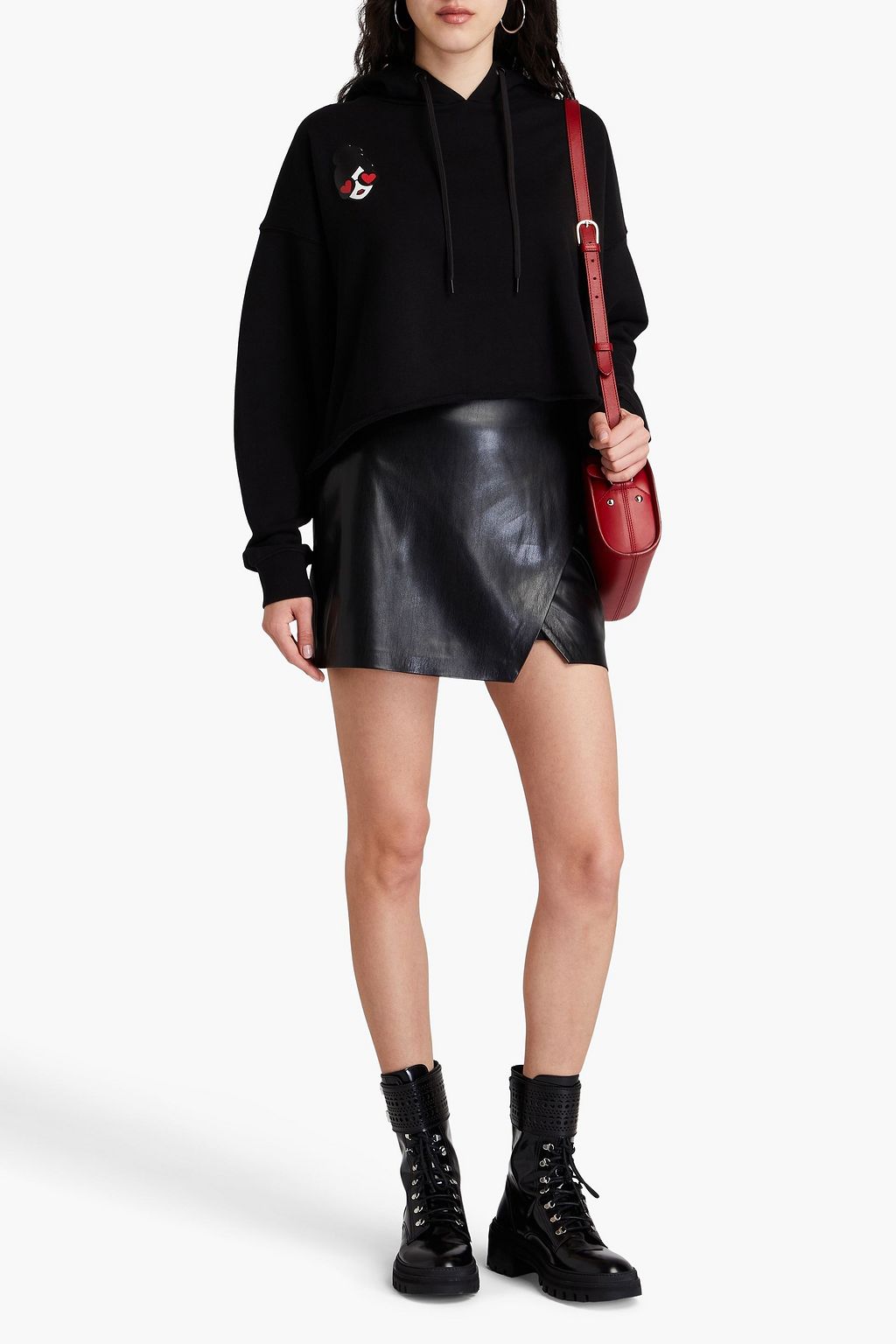 ALICE + OLIVIA تنورة قصيرة بتصميم ملتف