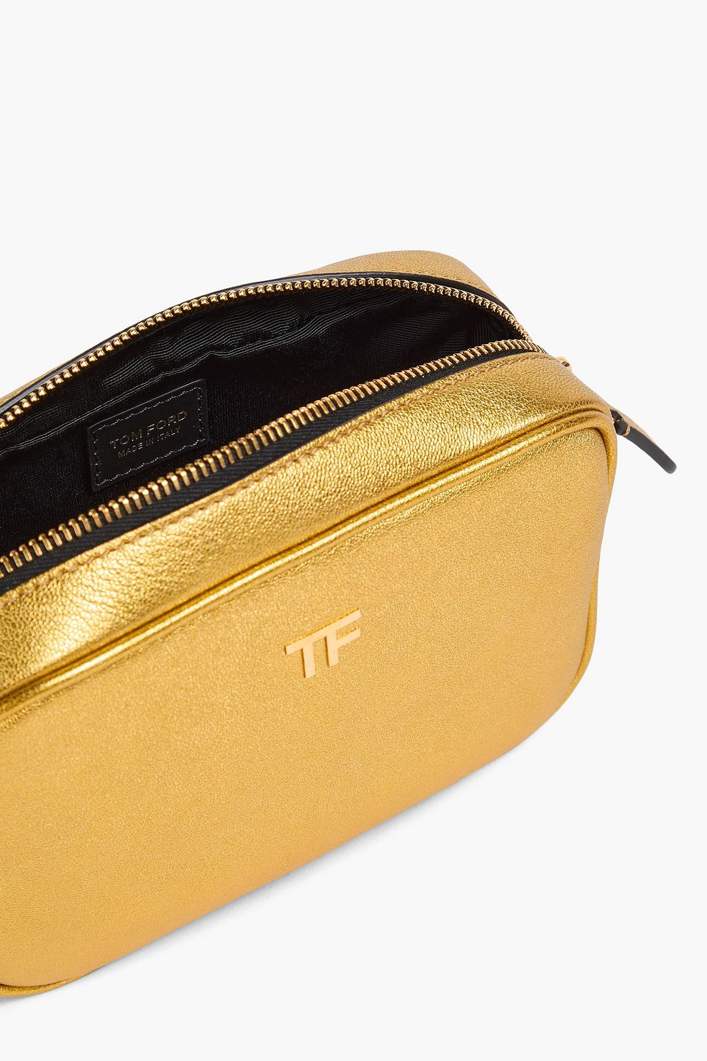 TOM FORD 메탈릭 가죽 크로스바디 백