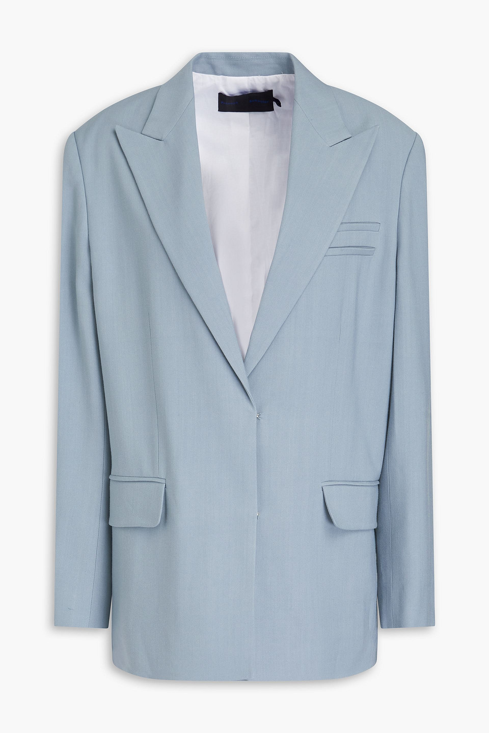 Shop Proenza Schouler Long-sleeved Suit Coat In Blue