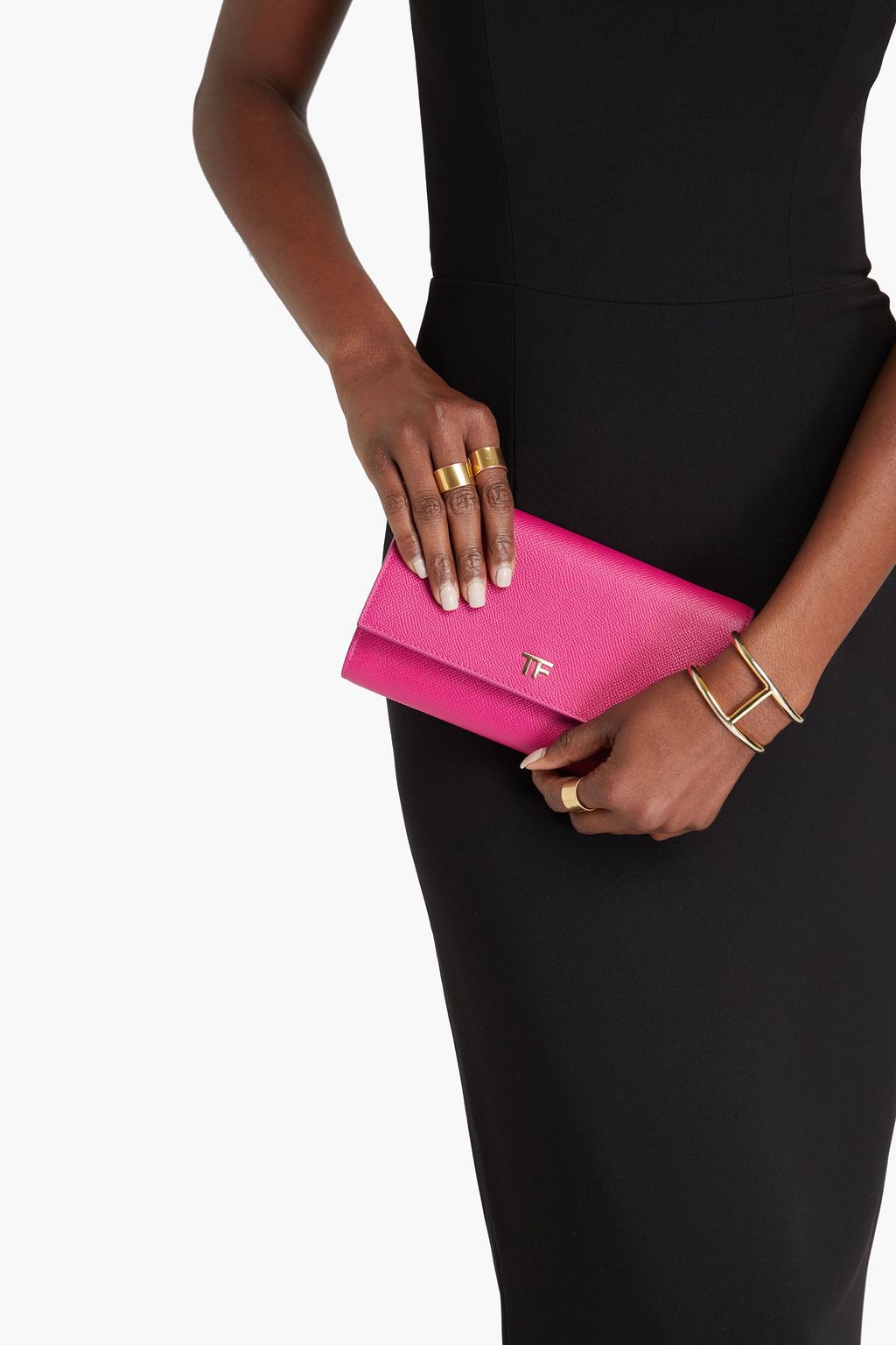TOM FORD Pebbled-leather cross-body bag