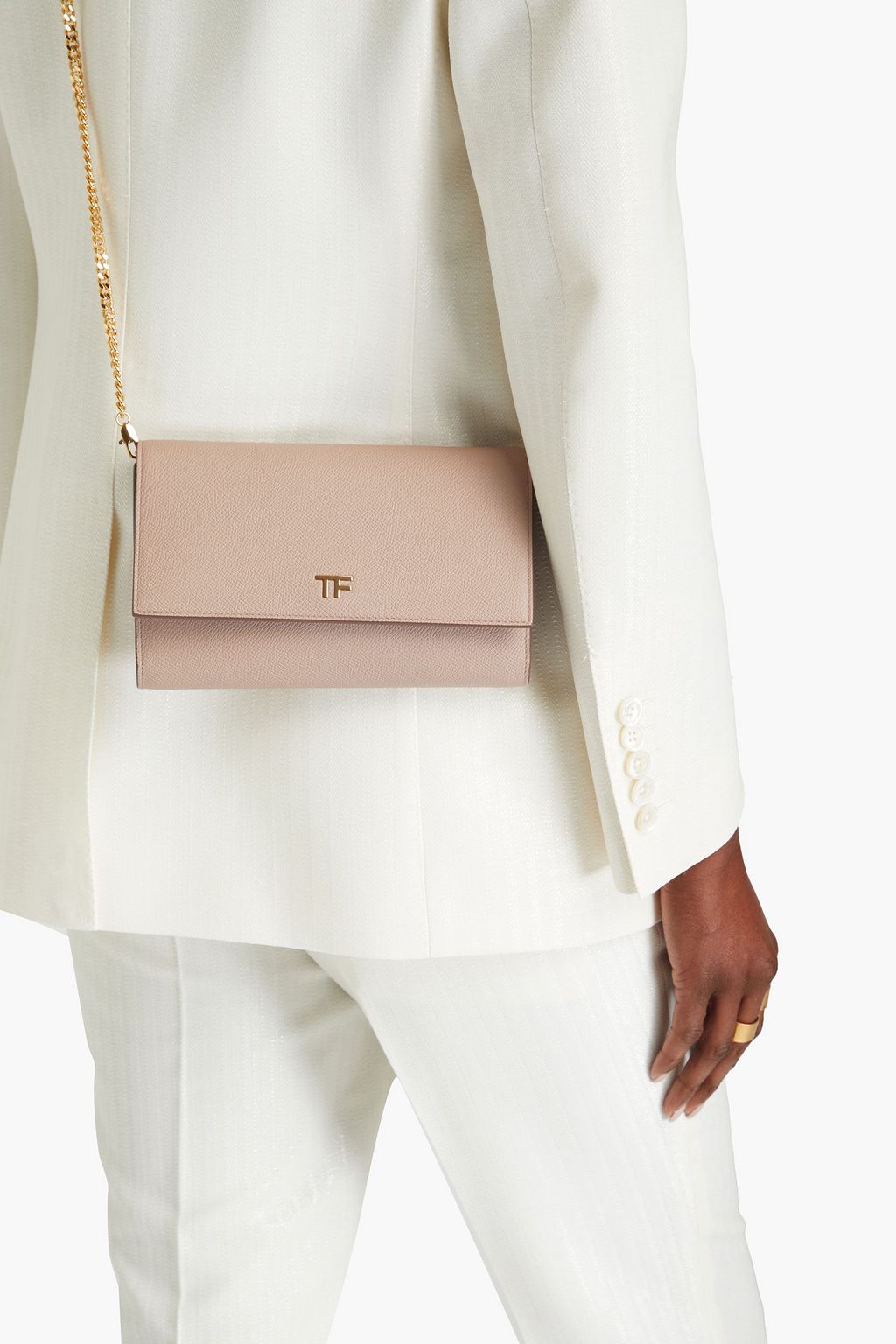 TOM FORD Pebbled-leather cross-body bag