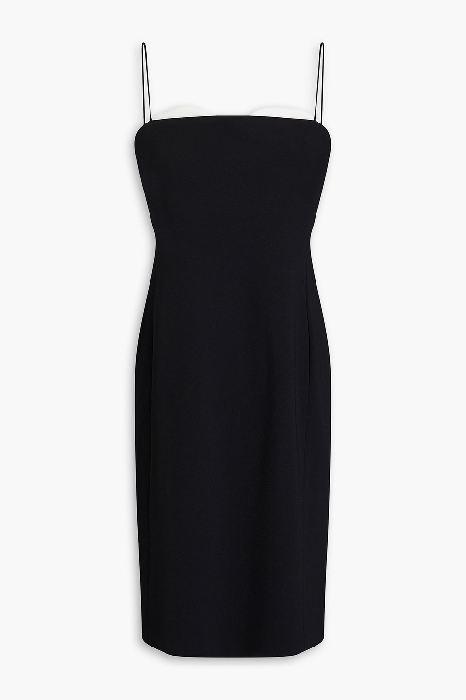 Alice And Olivia Ada Layered Crepe Dress In Black